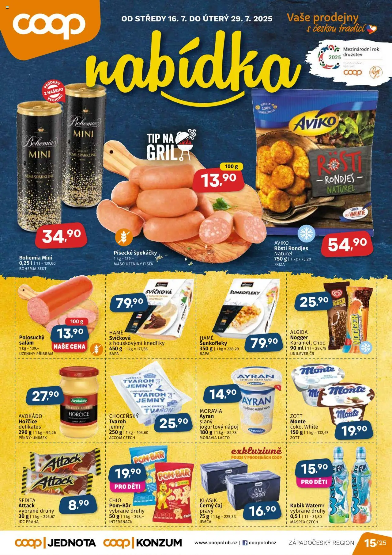 Coop leták - Západočeský region - strana 1- platný od 16.07.2025
