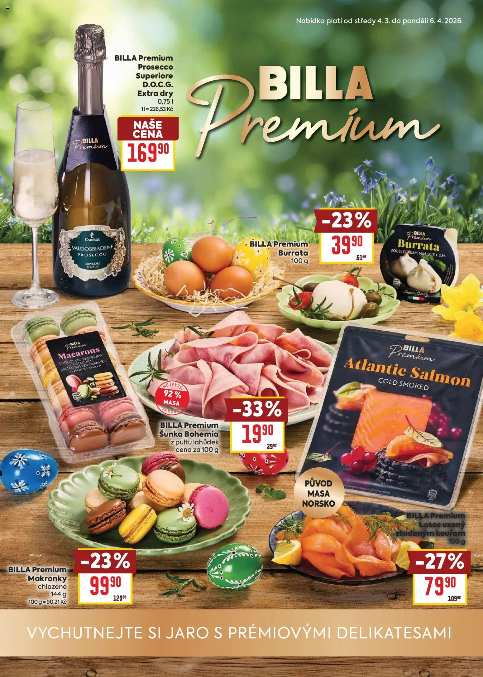 Billa leták - Prémiové delikatesy - strana 1- platný od 04.03.2026