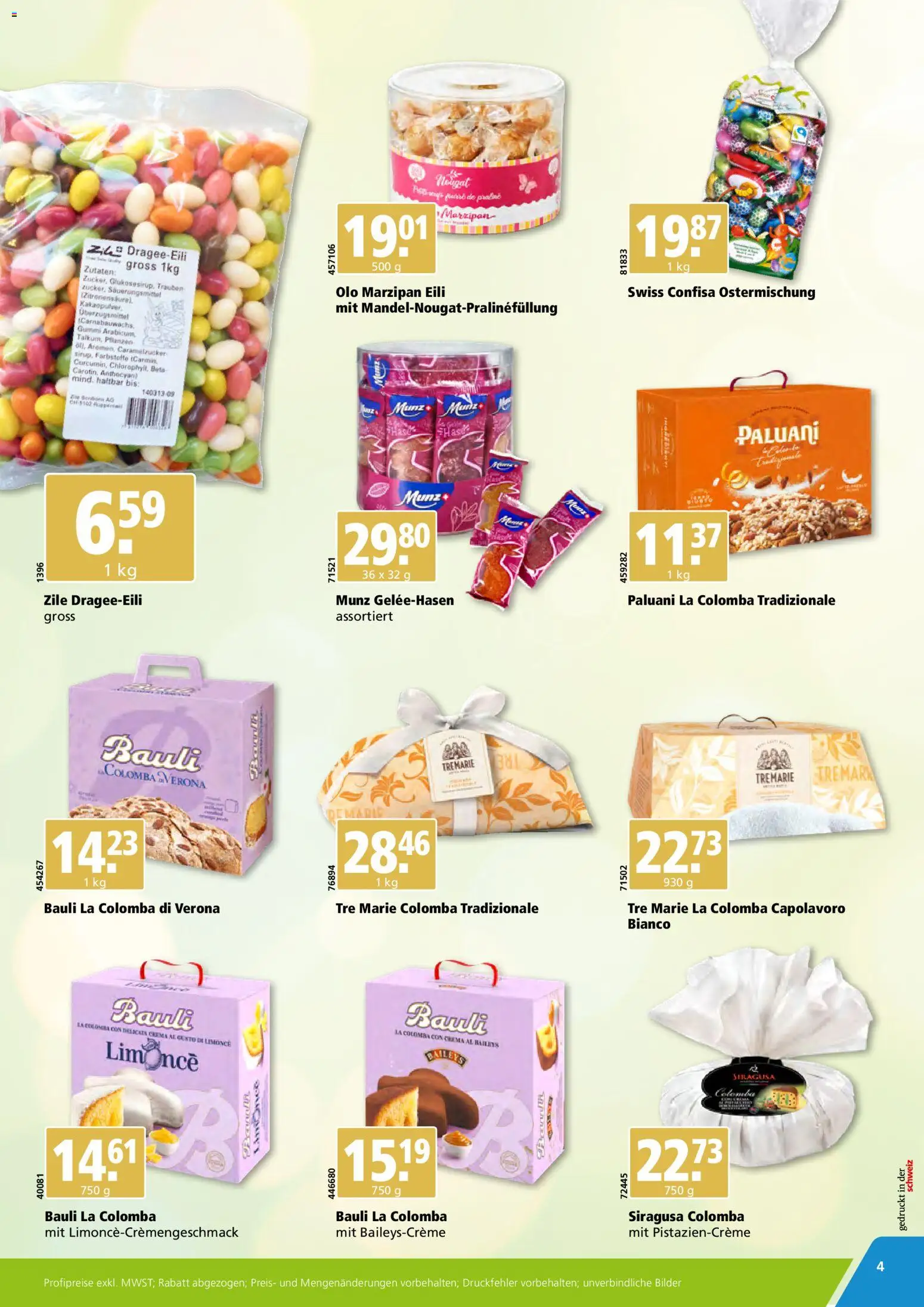 Aligro Aktionen Ostern Schlieren, Gossau SG, Frauenfeld, Rapperswil-Jona, Sargans, Bern, Brüttisellen, Pratteln, Emmen, Spreitenbach - page 4- valid from 16.02.2026