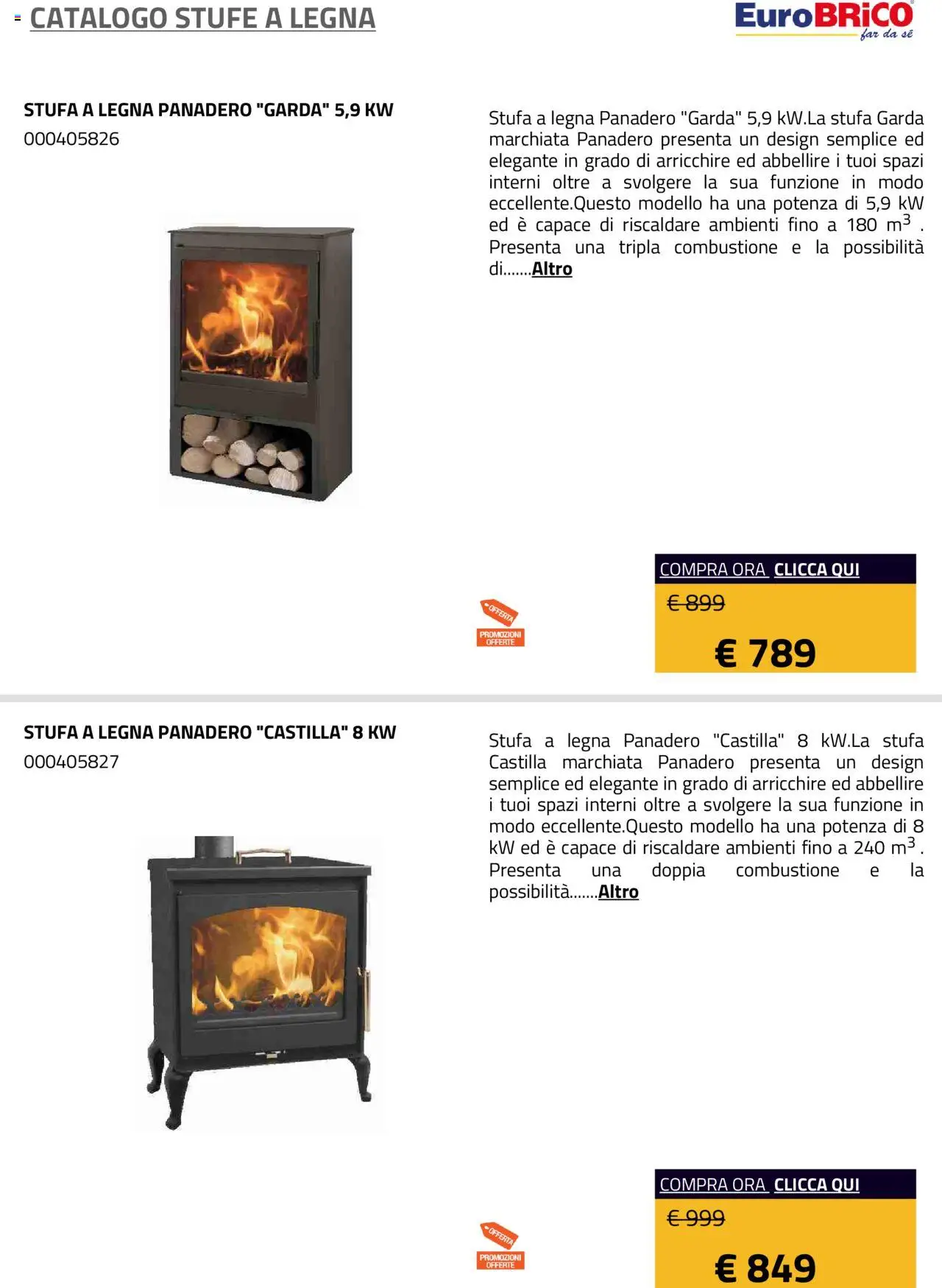 Eurobrico Stufe a Legna catalogo - pagina 10 - valido dal 23/07/2025