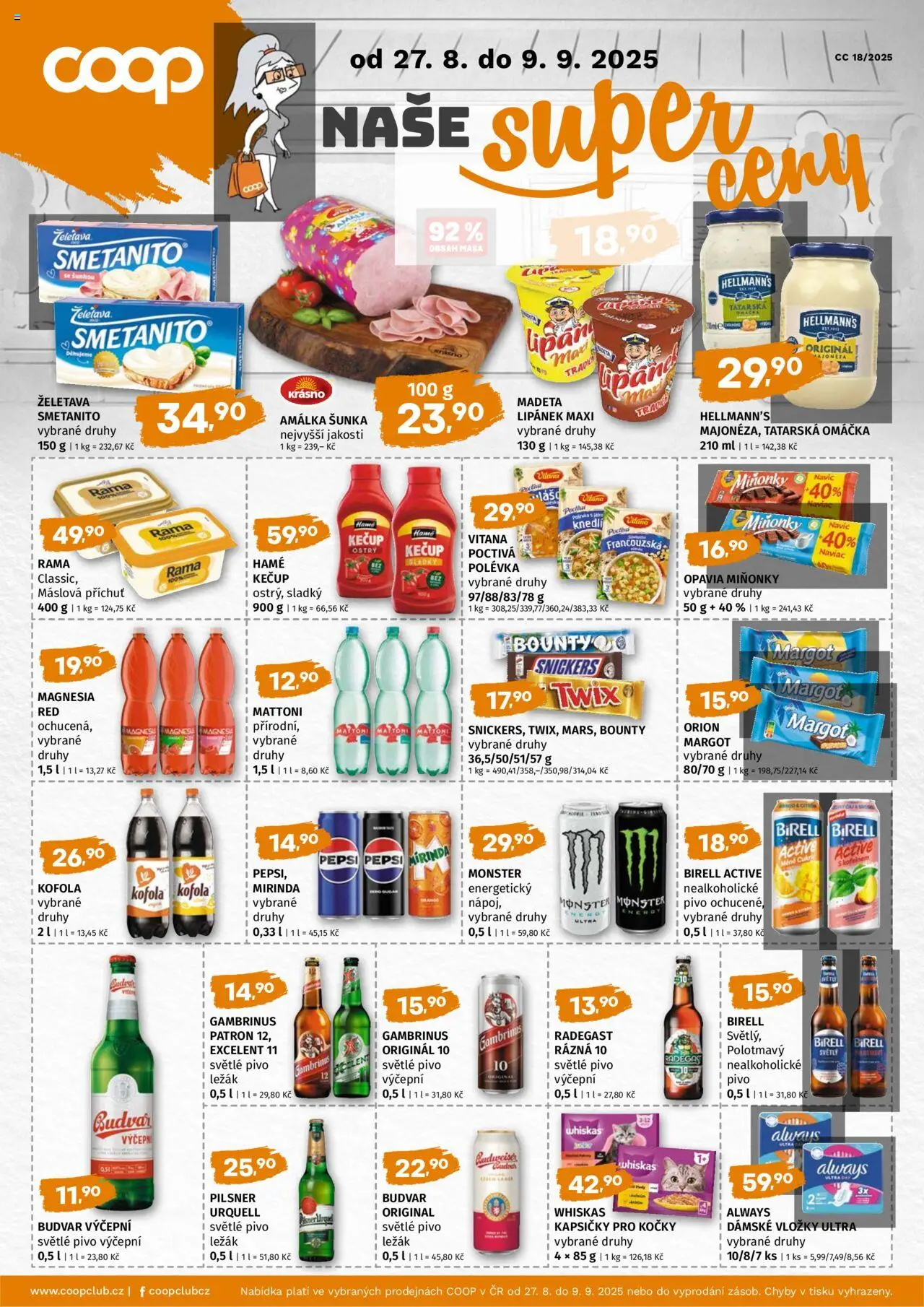 Trefa leták - COOP naše super ceny - strana 1- platný od 27.08.2025