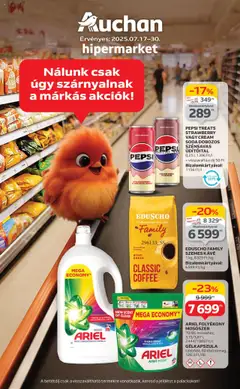 Előnézet Auchan Hipermarket márkás akciók érvényes 2025.07.17.-tól