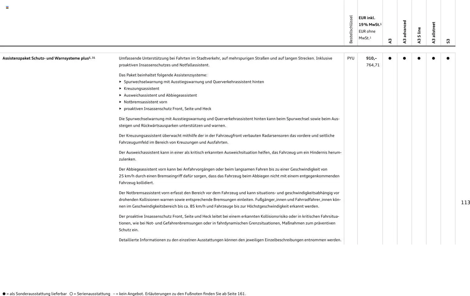 Audi A3 - Seite 113 - gültig ab 28.10.2025