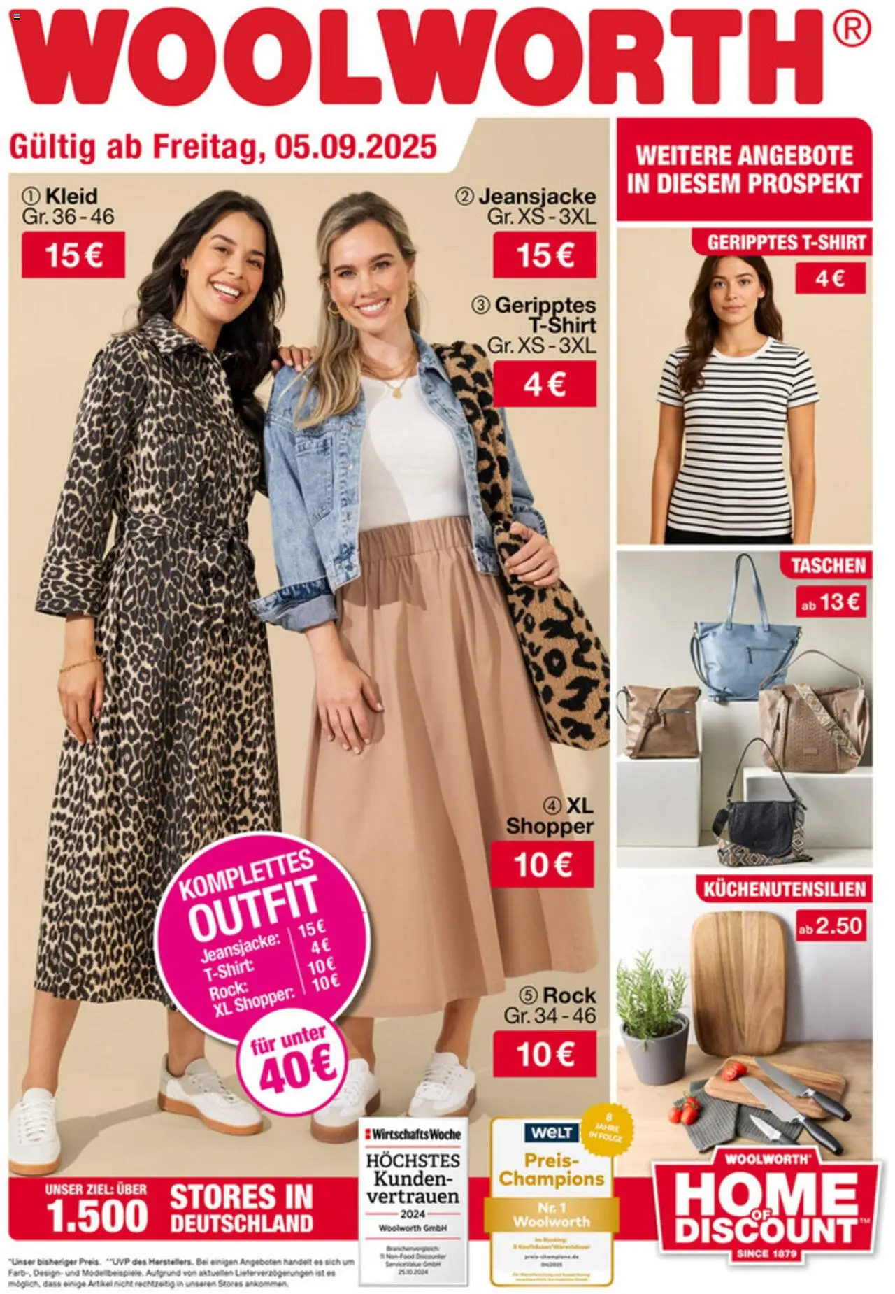 Woolworth Prospekt 	 - Seite 1 - gültig ab 05.09.2025
