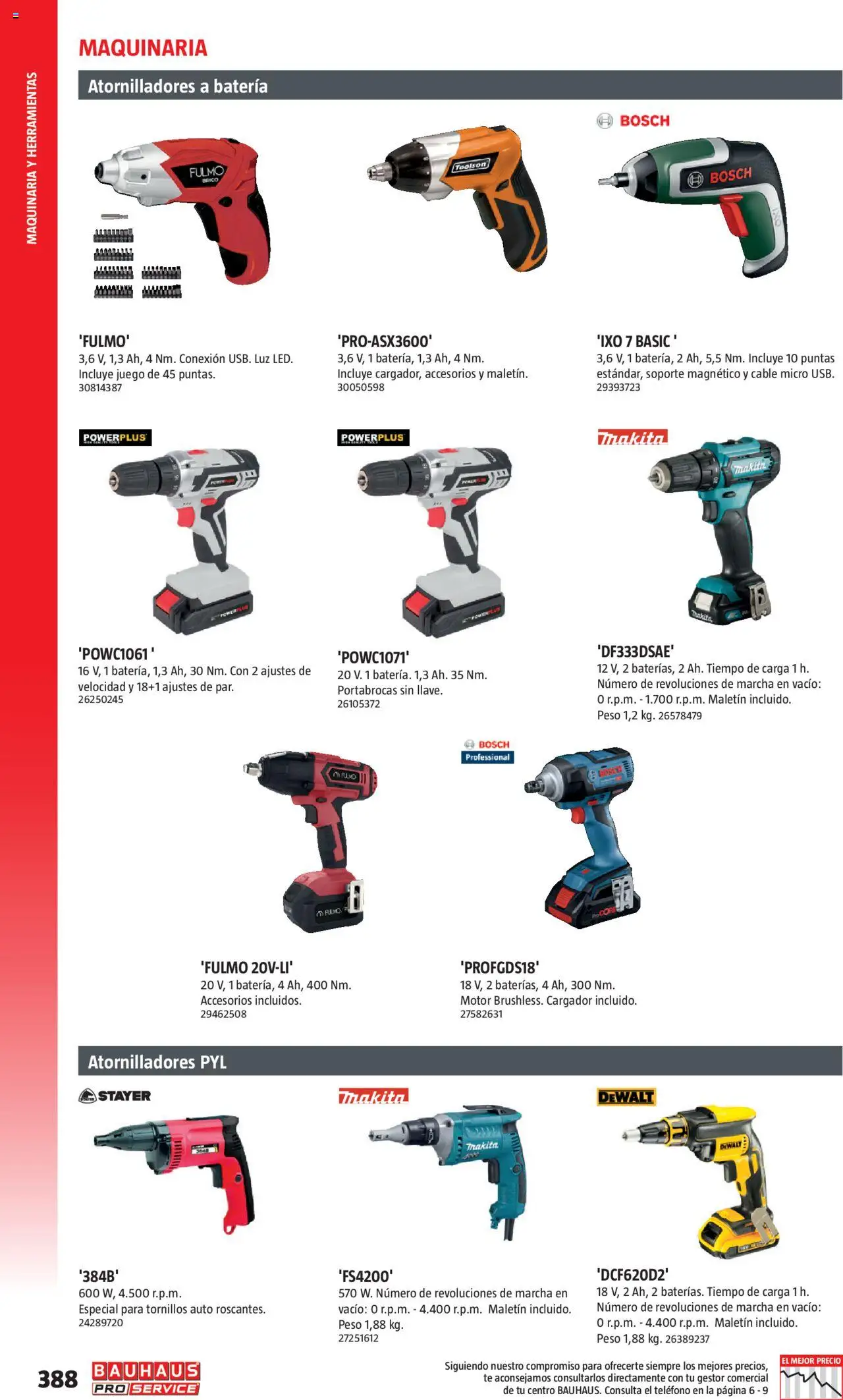 Bauhaus - ProService  - Página de 388 - Válido desde 24/02/2025