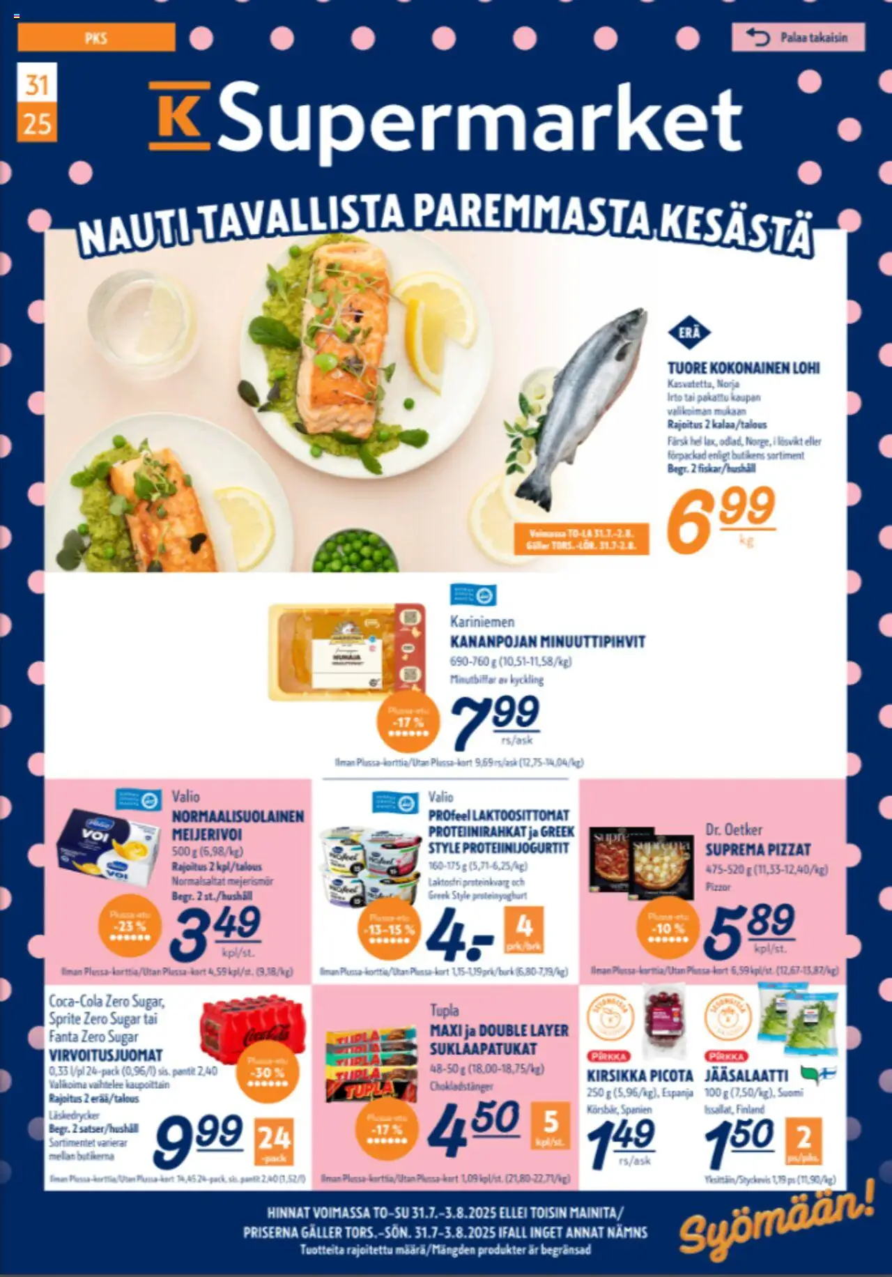 K-Supermarket tarjoukset - sivu 1- voimassa alkaen 31/07/2025