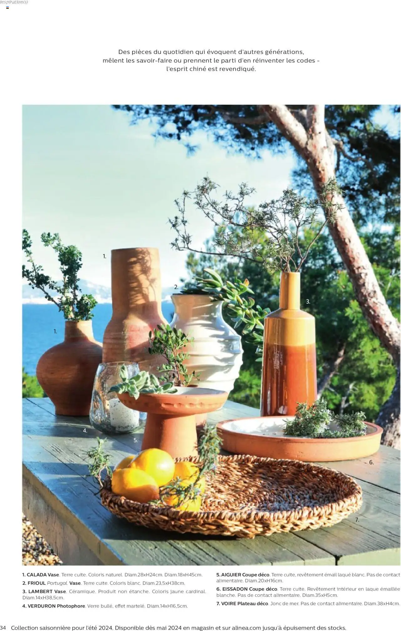 Alinéa catalogue - page 34 - valable à partir du 01/05/2024