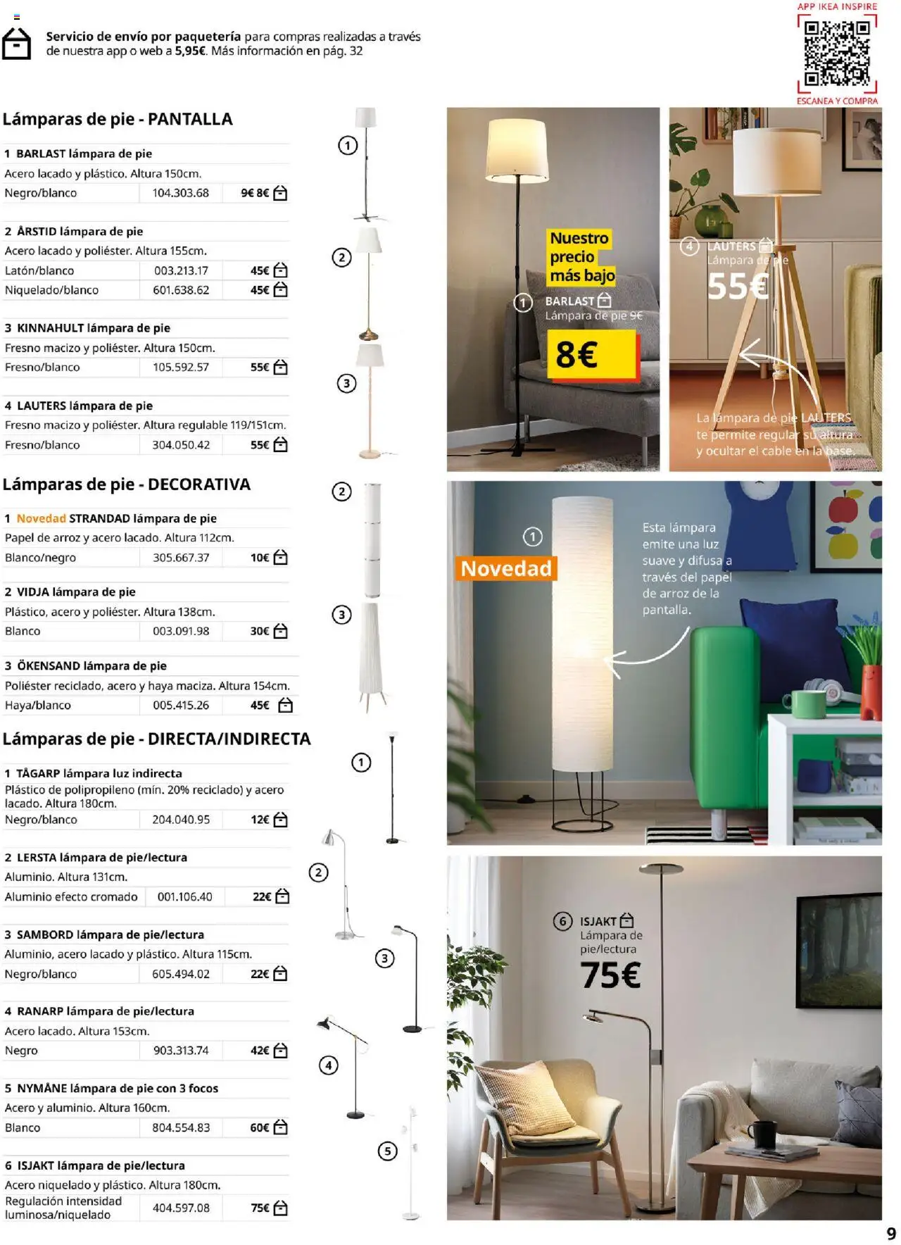 Catálogo IKEA Iluminación - Página de 9 - Válido desde 01/09/2025