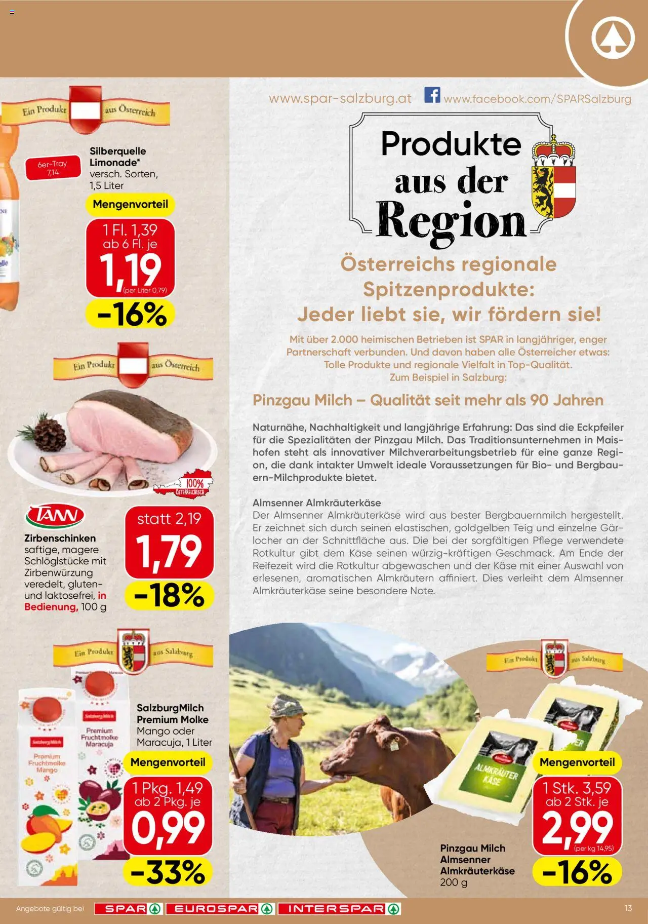 Spar Flugblatt - Salzburg  - Seite 13- gültig ab 17.07.2025