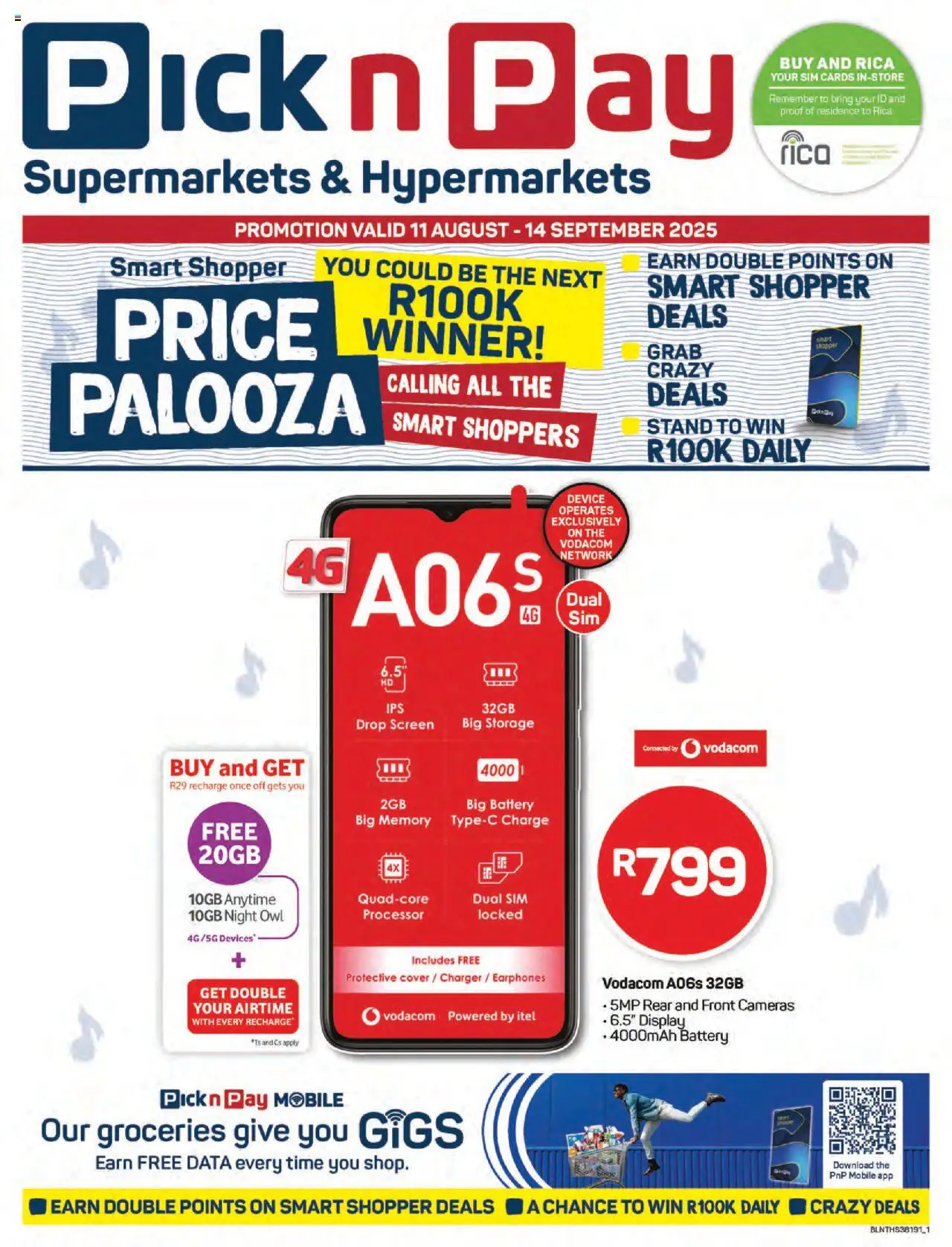 Pick n Pay - Cellular Specials - page 1- valid from 11/08/2025