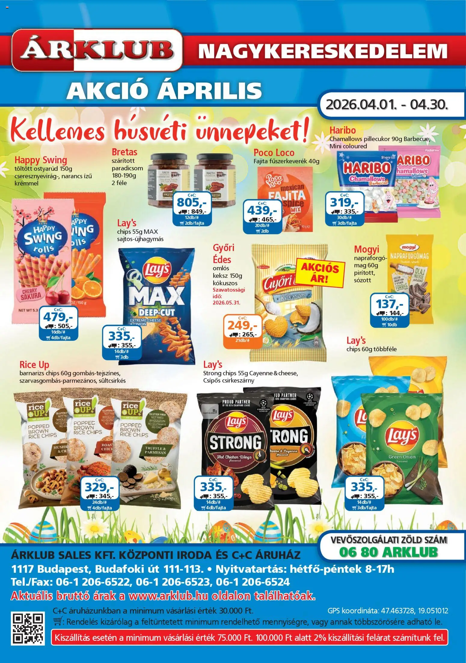 ÁRKLUB akciós újság - 1oldal - érvényes 2026.04.01.-tól