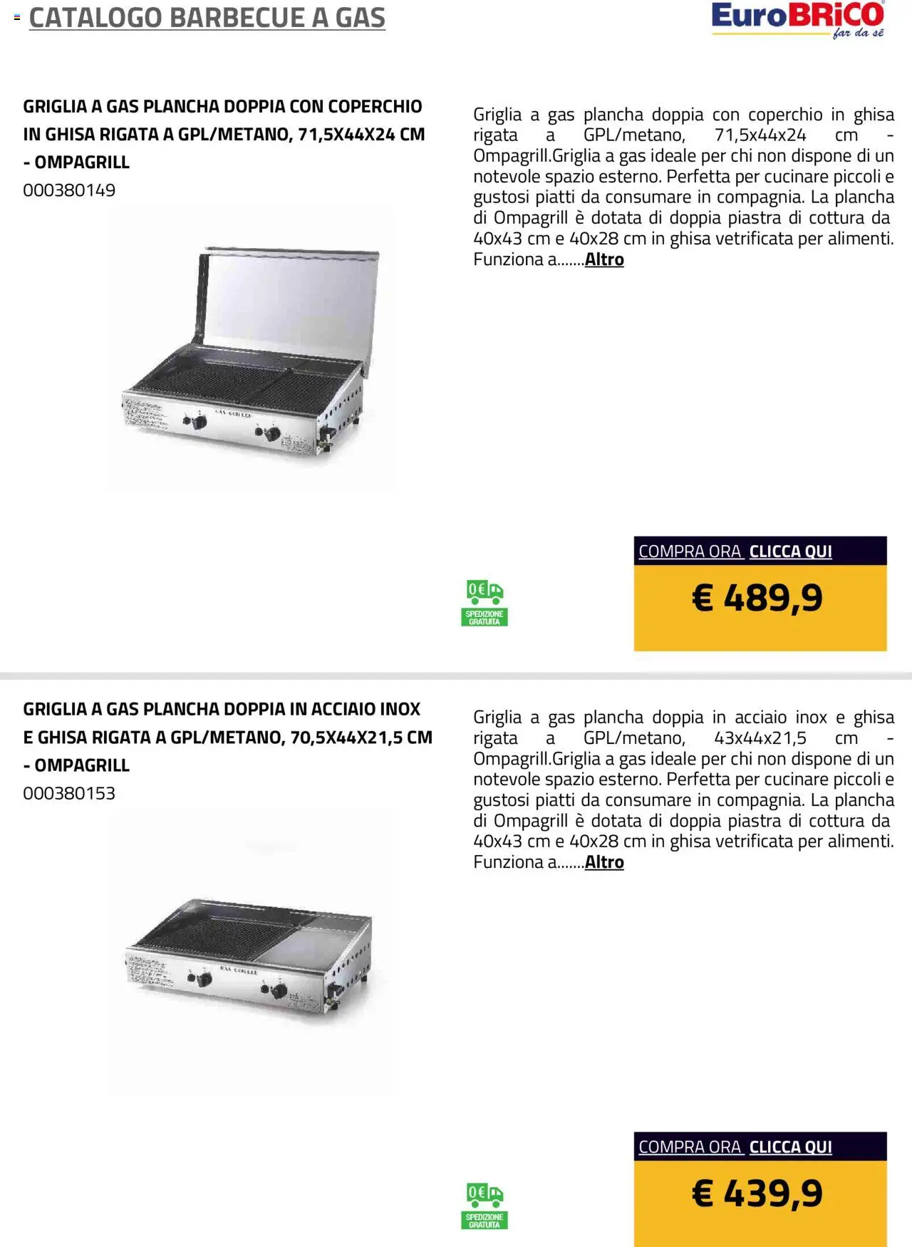 Eurobrico Barbecue a Gas catalogo - pagina 10 - valido dal 23/07/2025