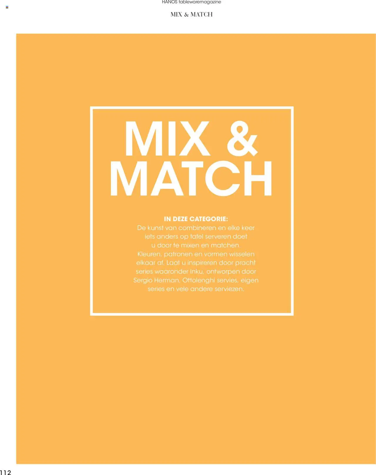 Hanos - Tableware magazine 2025-2026 - page 112- valid from 01-09-2025