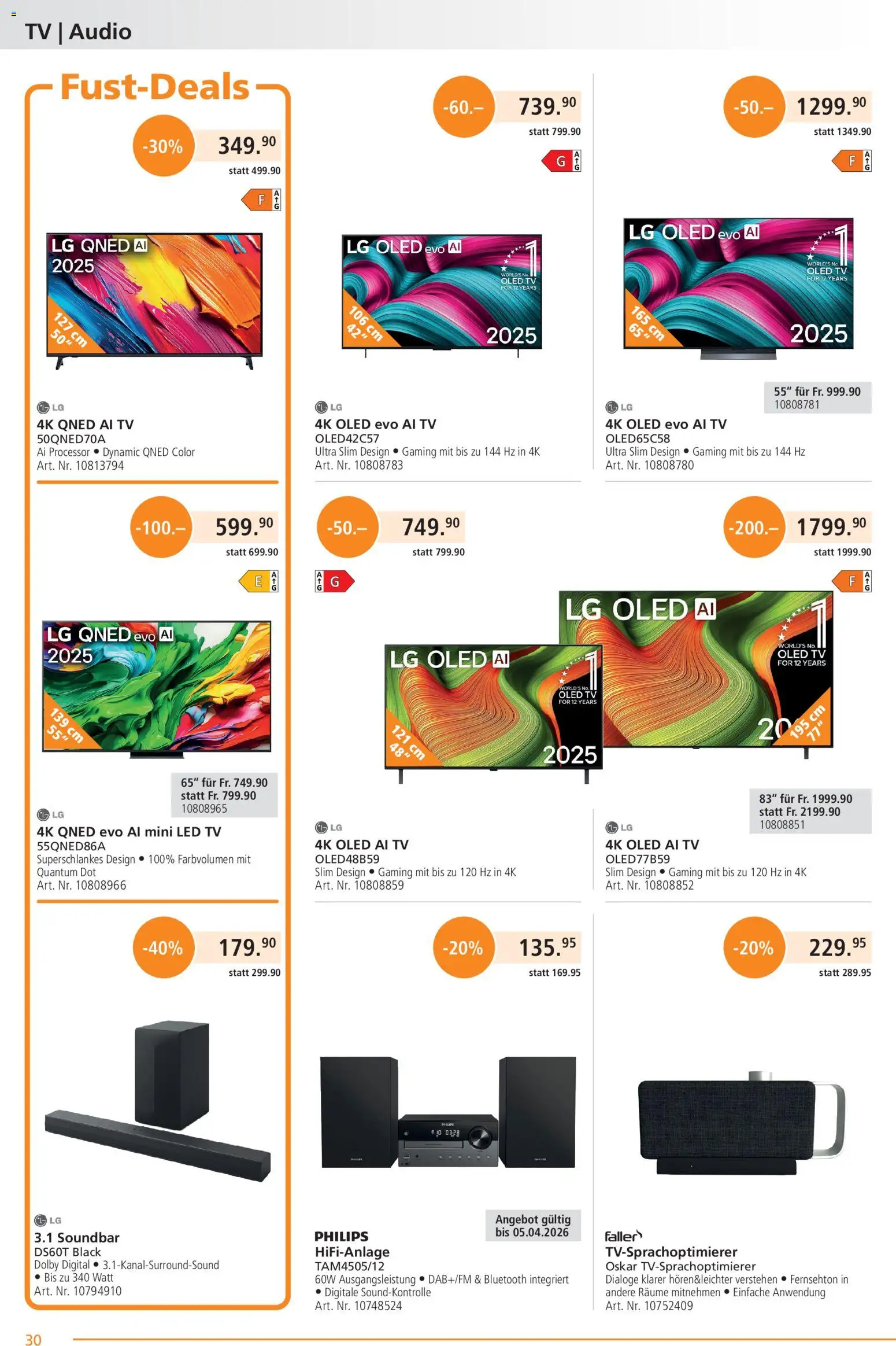 Fust aktionen - page 30- valid from 23.03.2026