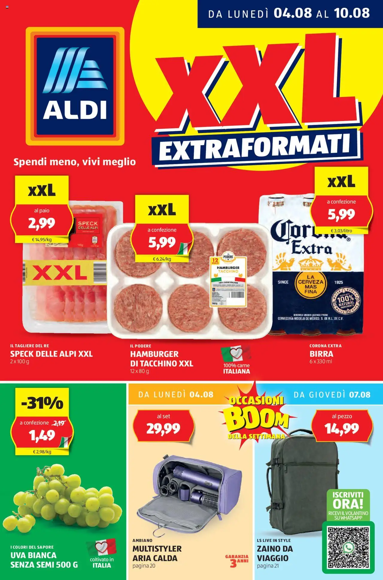Volantino Aldi	 - pagina 1 - valido dal 04/08/2025