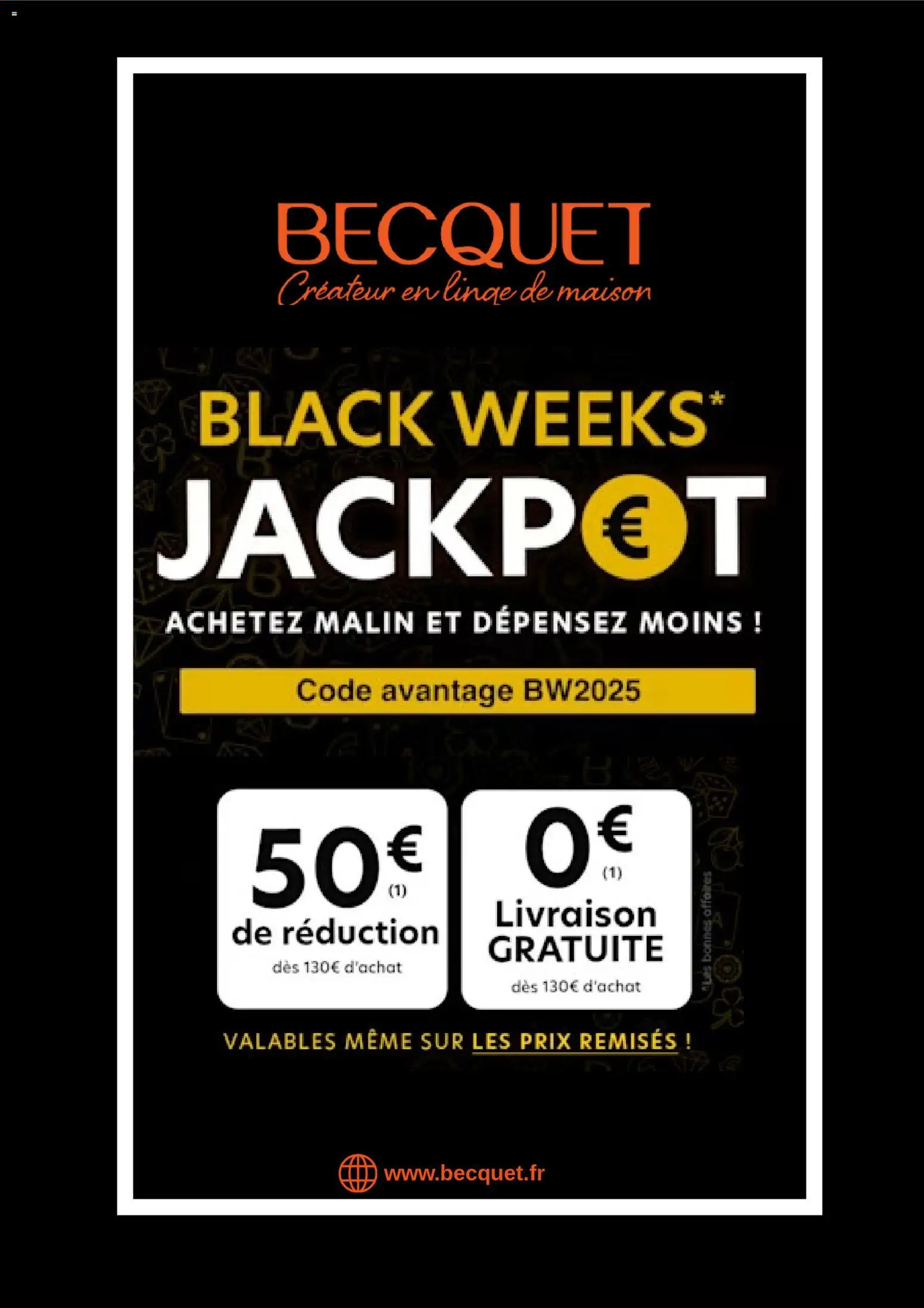 Becquet Black Friday - page 1 - valable à partir du 04/11/2025