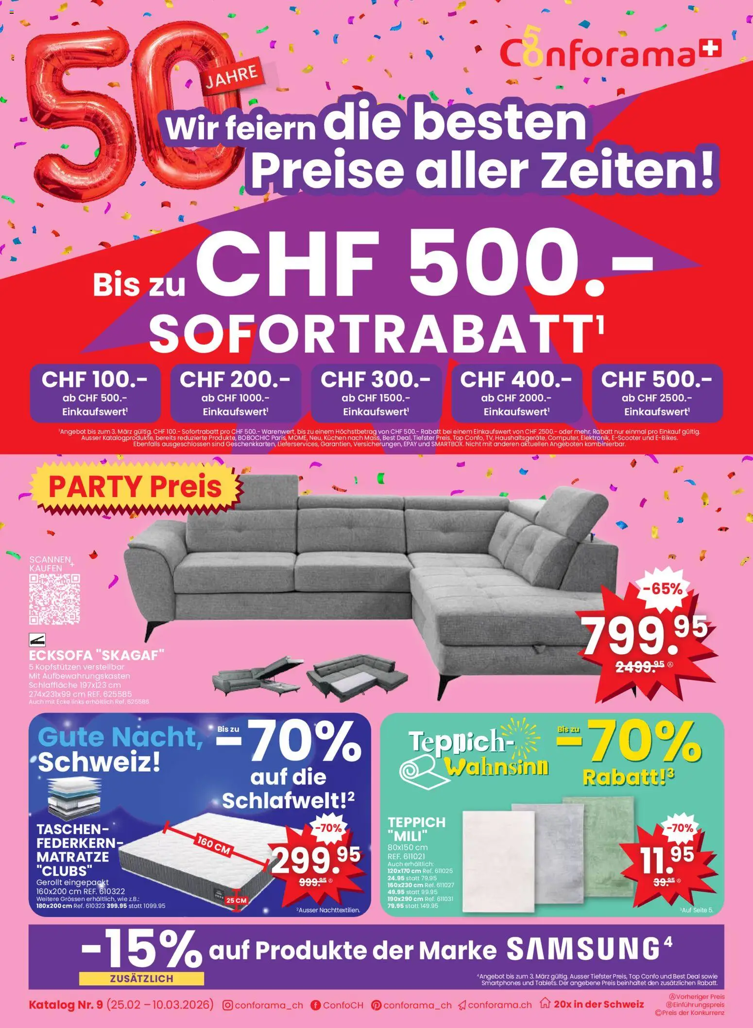 Conforama Aktionen - Seite 1- gültig ab 25.02.2026