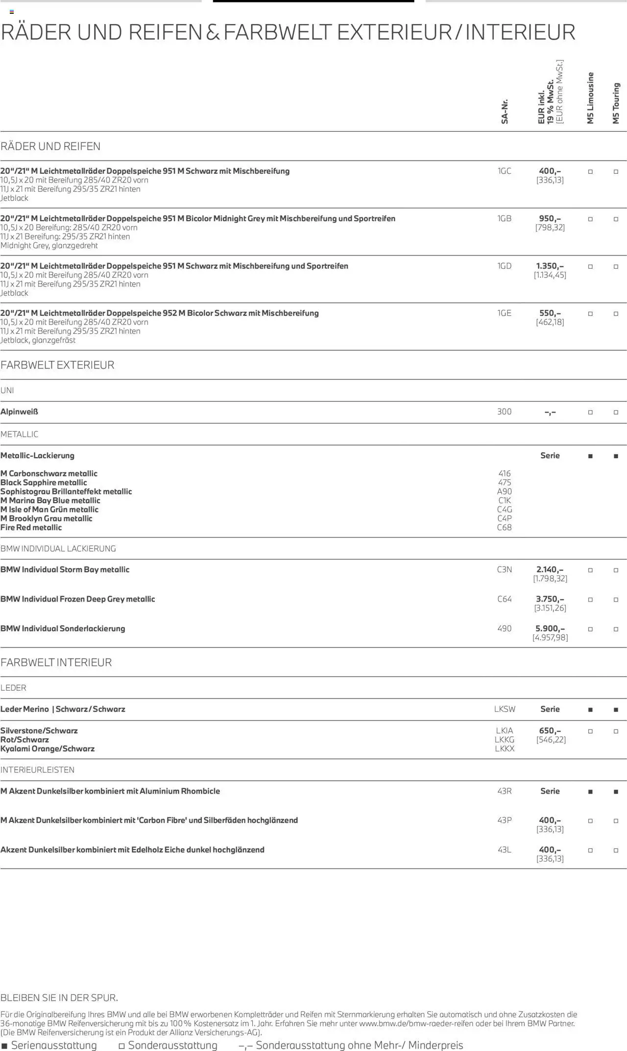 BMW M5 Limousine / Touring - Seite 8 - gültig ab 01.07.2025