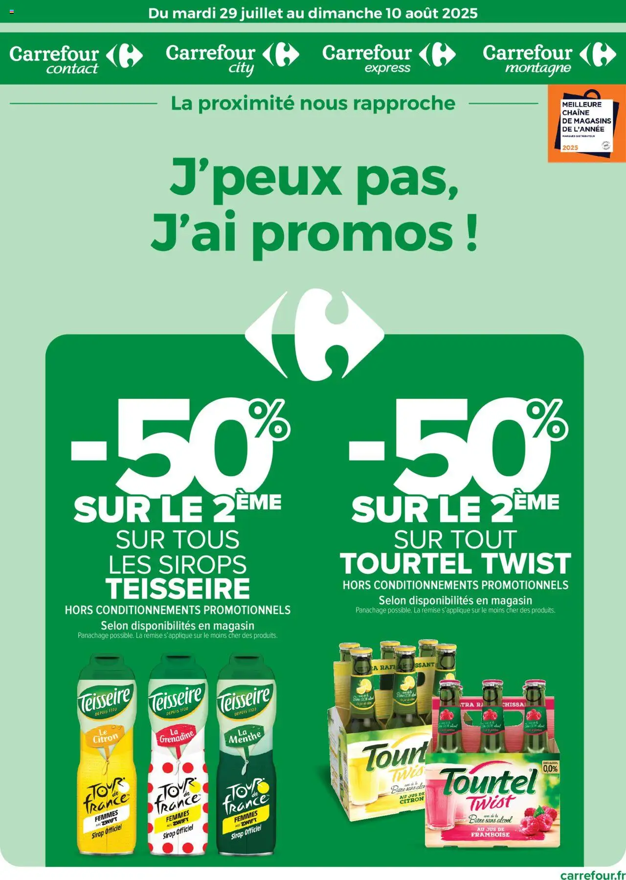 Carrefour contact catalogue  J'peux pas, j'ai promos - page 1 - valable à partir du 23/07/2025