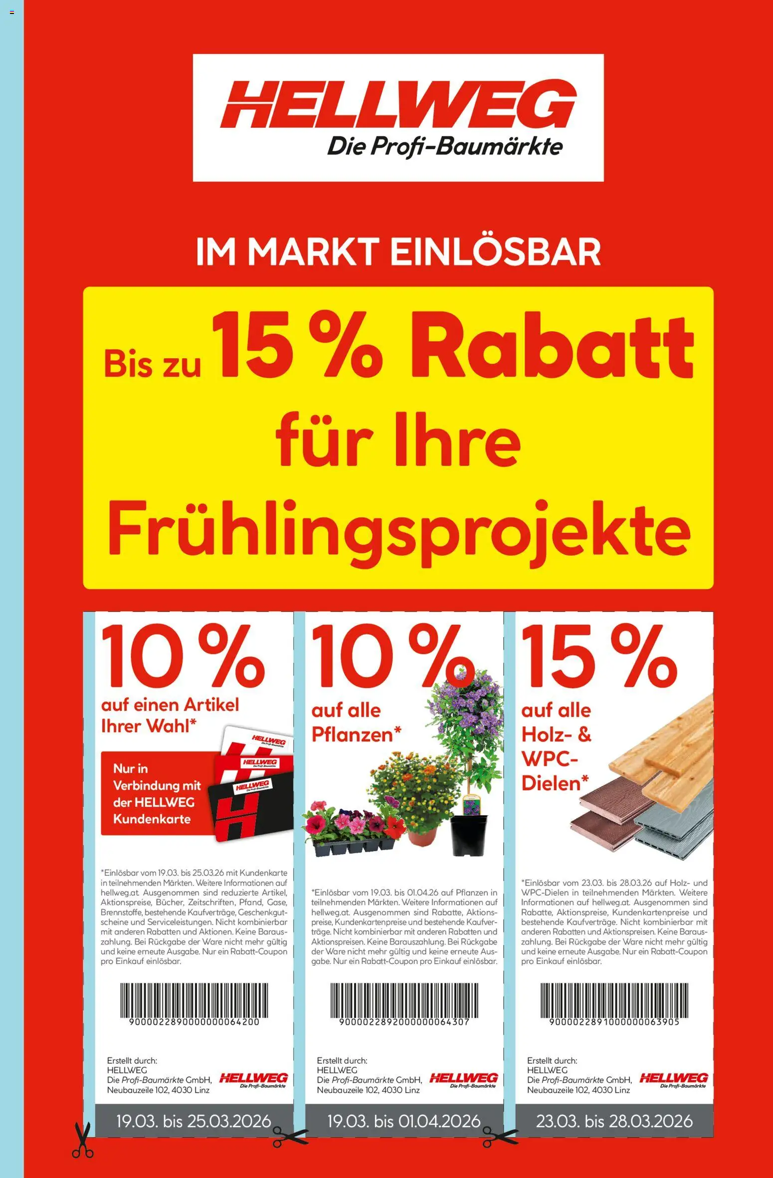 HELLWEG Flugblatt - Seite 1- gültig ab 19.03.2026