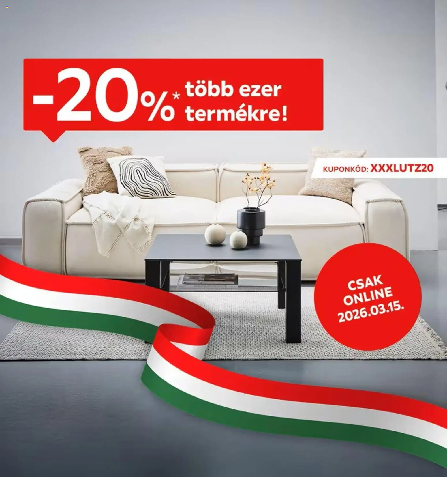 XXXLutz akciós újság - 1oldal - érvényes 2026.03.15.-tól