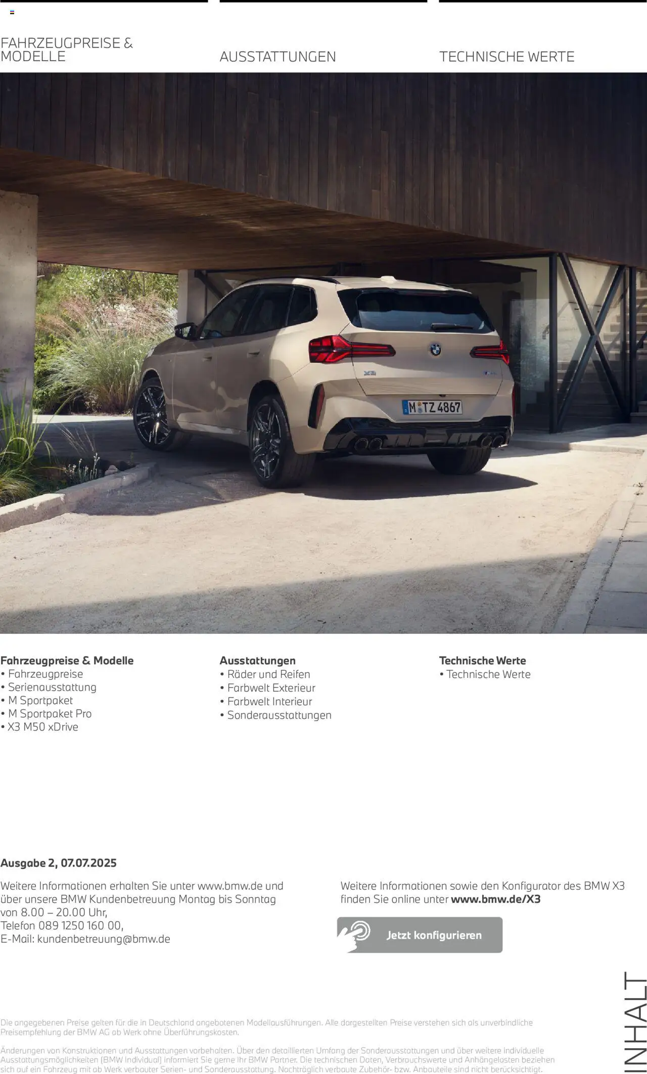 BMW X3  - Seite 2 - gültig ab 01.08.2025