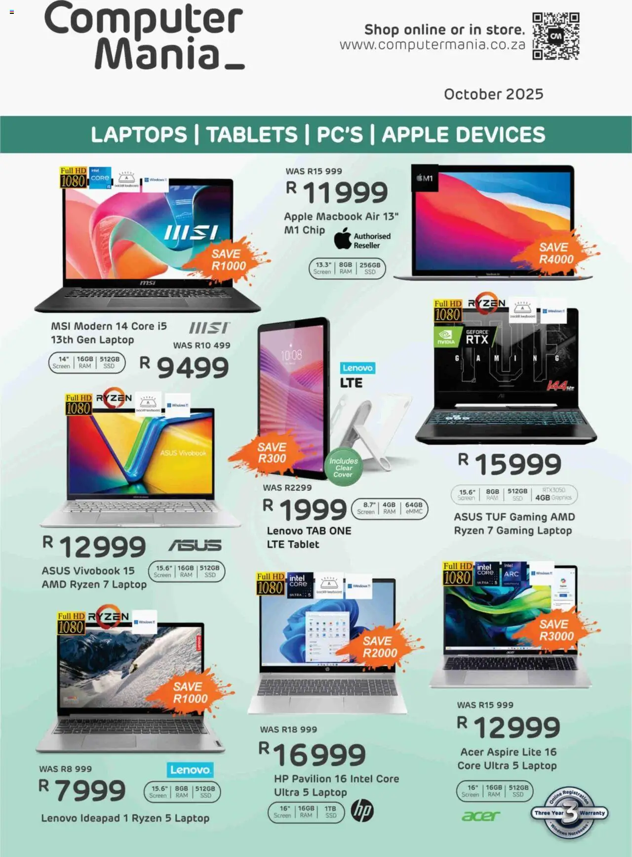 Computer Mania Specials - page 1- valid from 01/10/2025