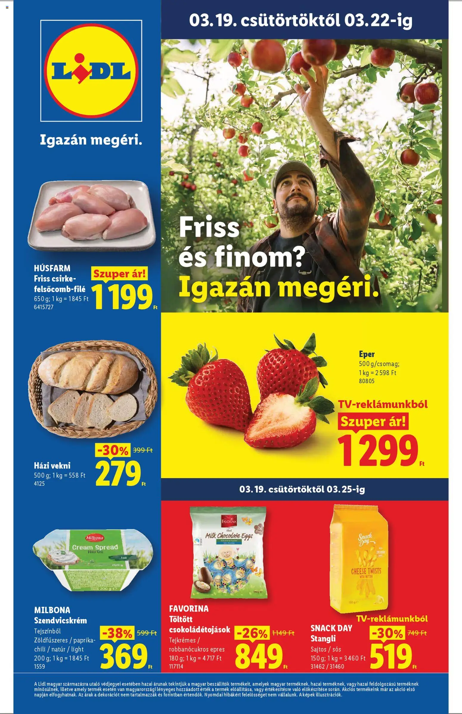 Lidl akciós újság - 1oldal - érvényes 2026.03.19.-tól