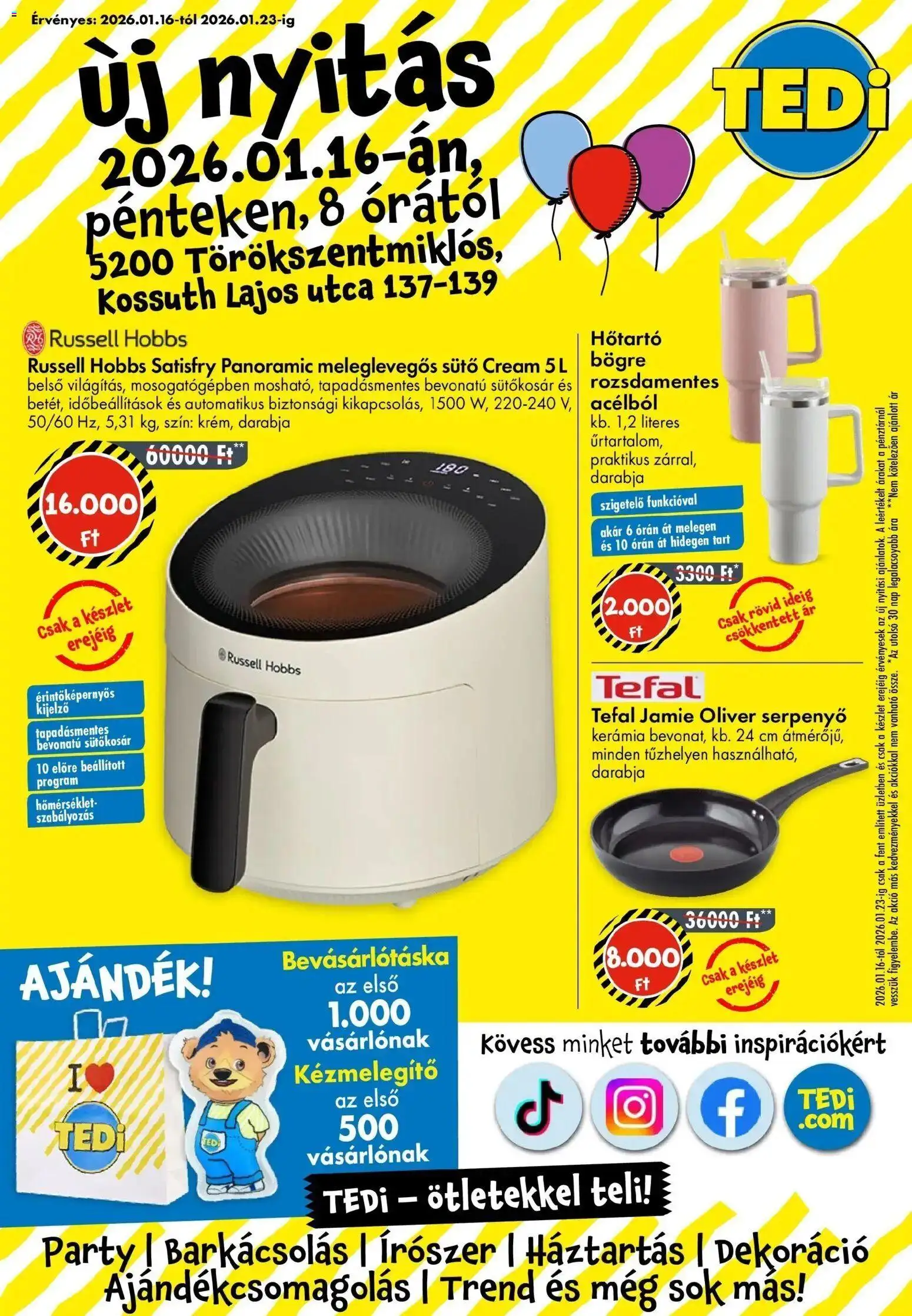 TEDi Akciós újság - 1oldal - érvényes 2026.01.16.-tól