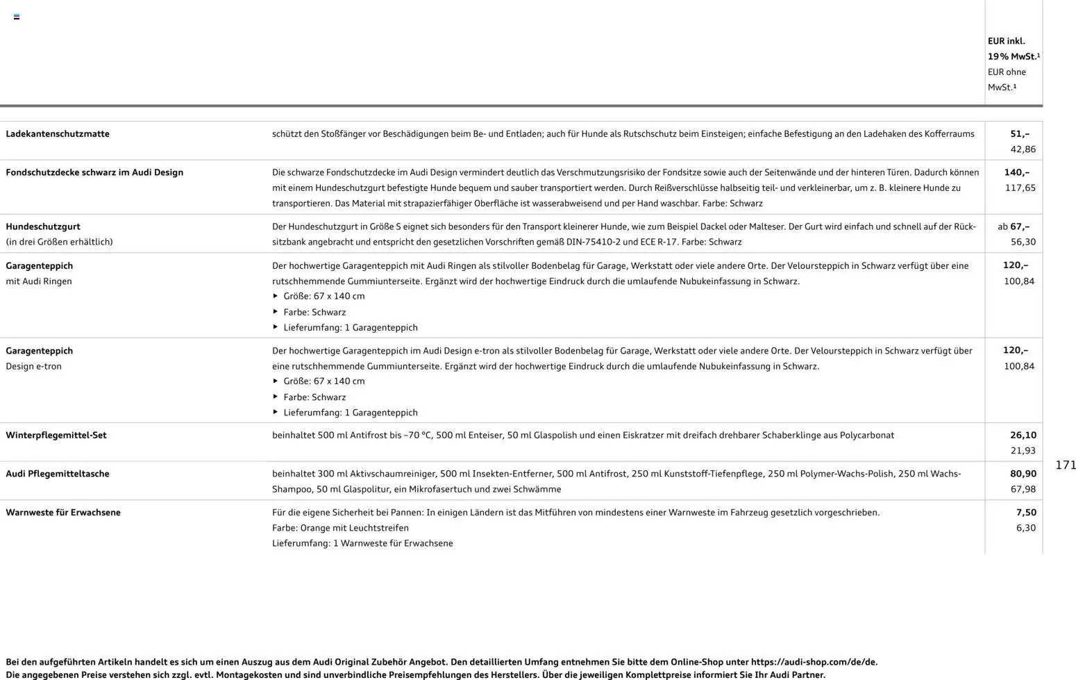 Audi A5 - Seite 171 - gültig ab 28.10.2025