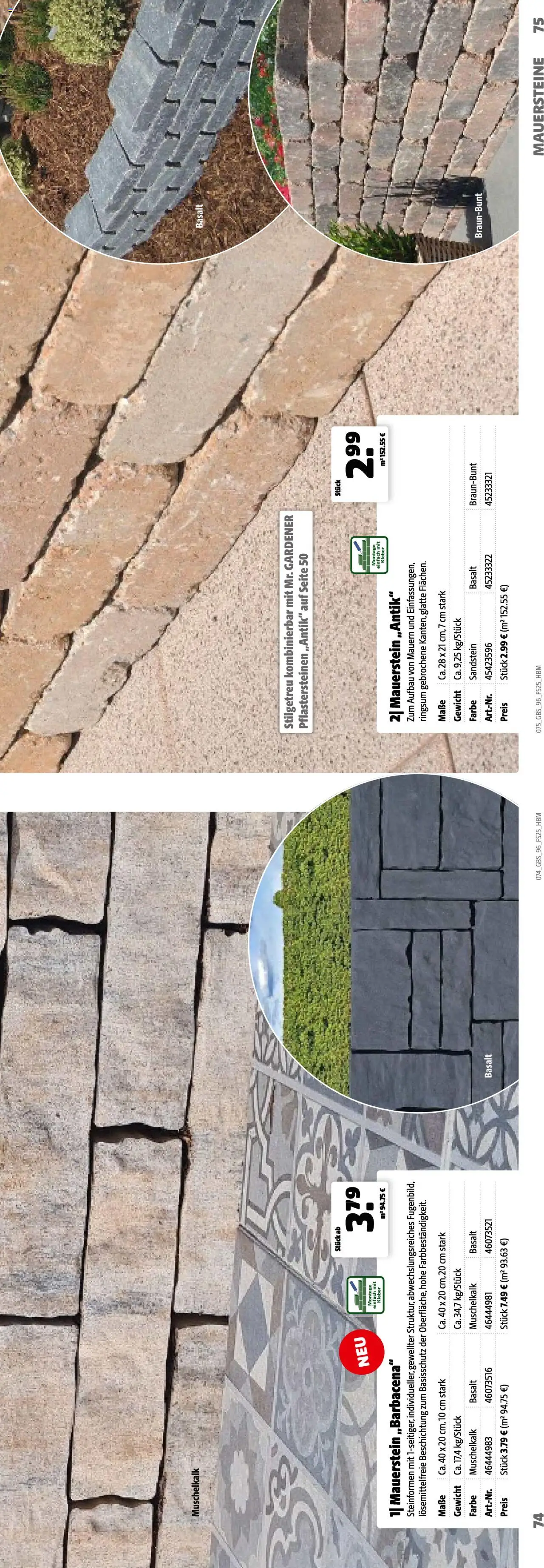 Hagebau Katalog Gartenbaustoffe - Seite 75 - gültig ab 02.03.2025