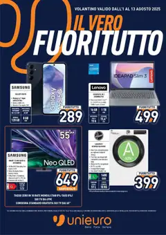 Anteprima Volantino Unieuro	 valida dal 01/08/2025
