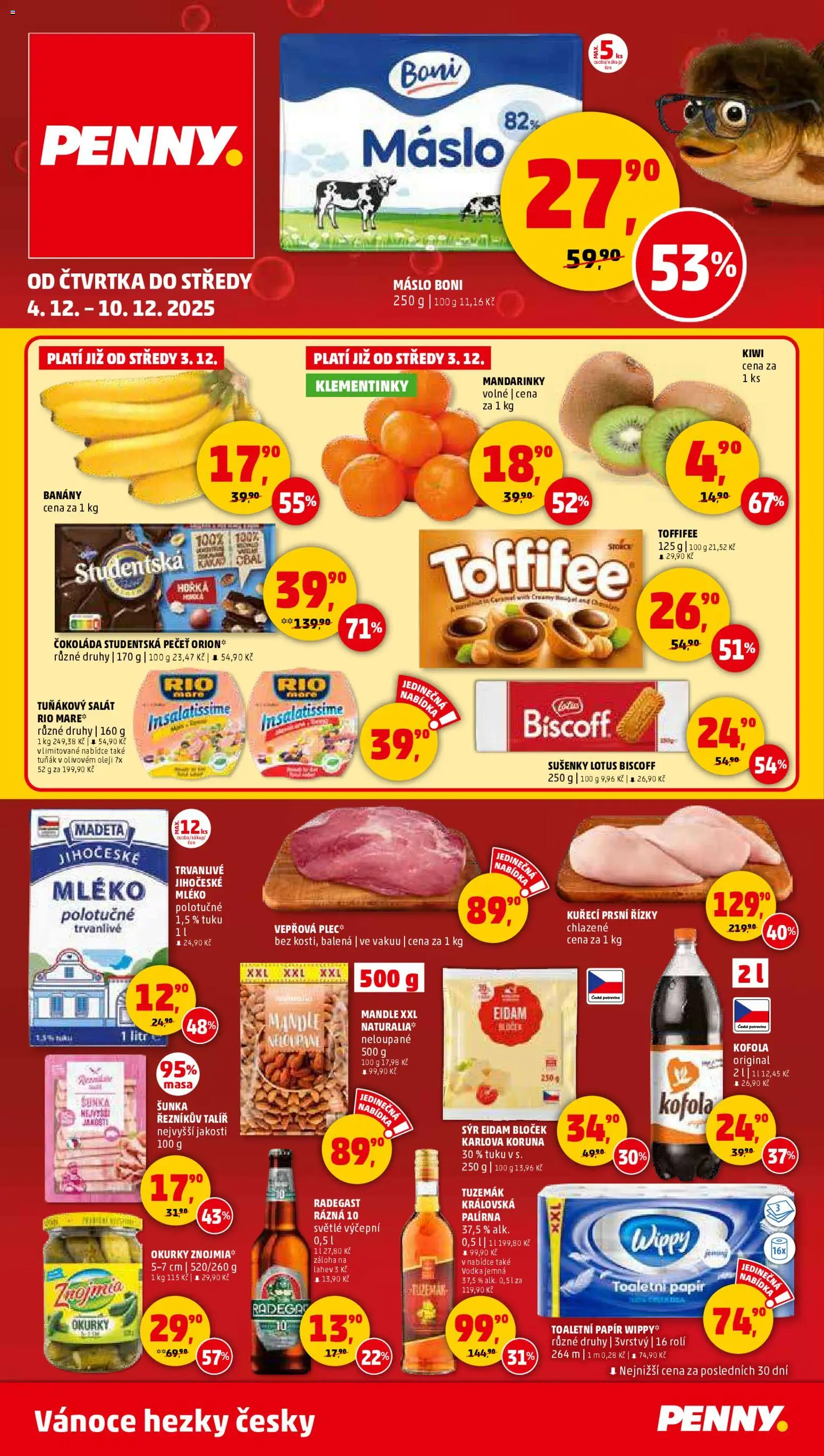Penny Market leták - Čtvrtečník - strana 1- platný od 04.12.2025