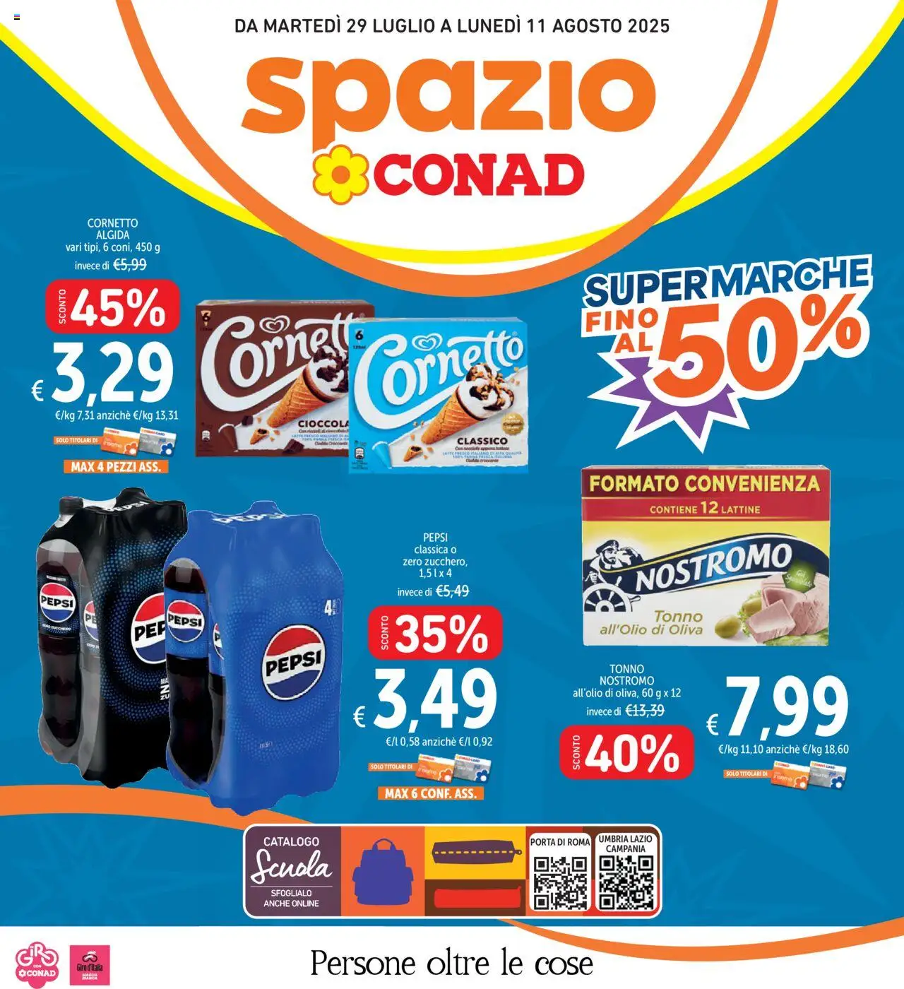 Volantino Spazio Conad - pagina 1 - valido dal 29/07/2025