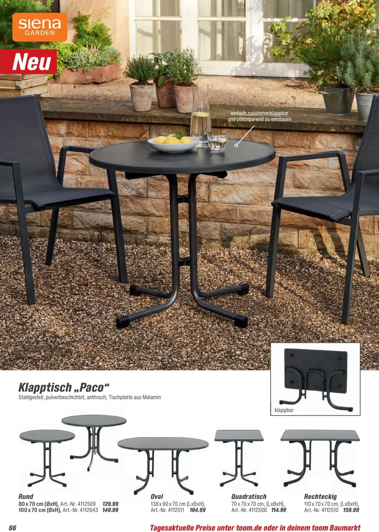 Toom Baumarkt  Gartenmöbel & Solar-Leuchten 2026 - Seite 66 - gültig ab 01.01.2026