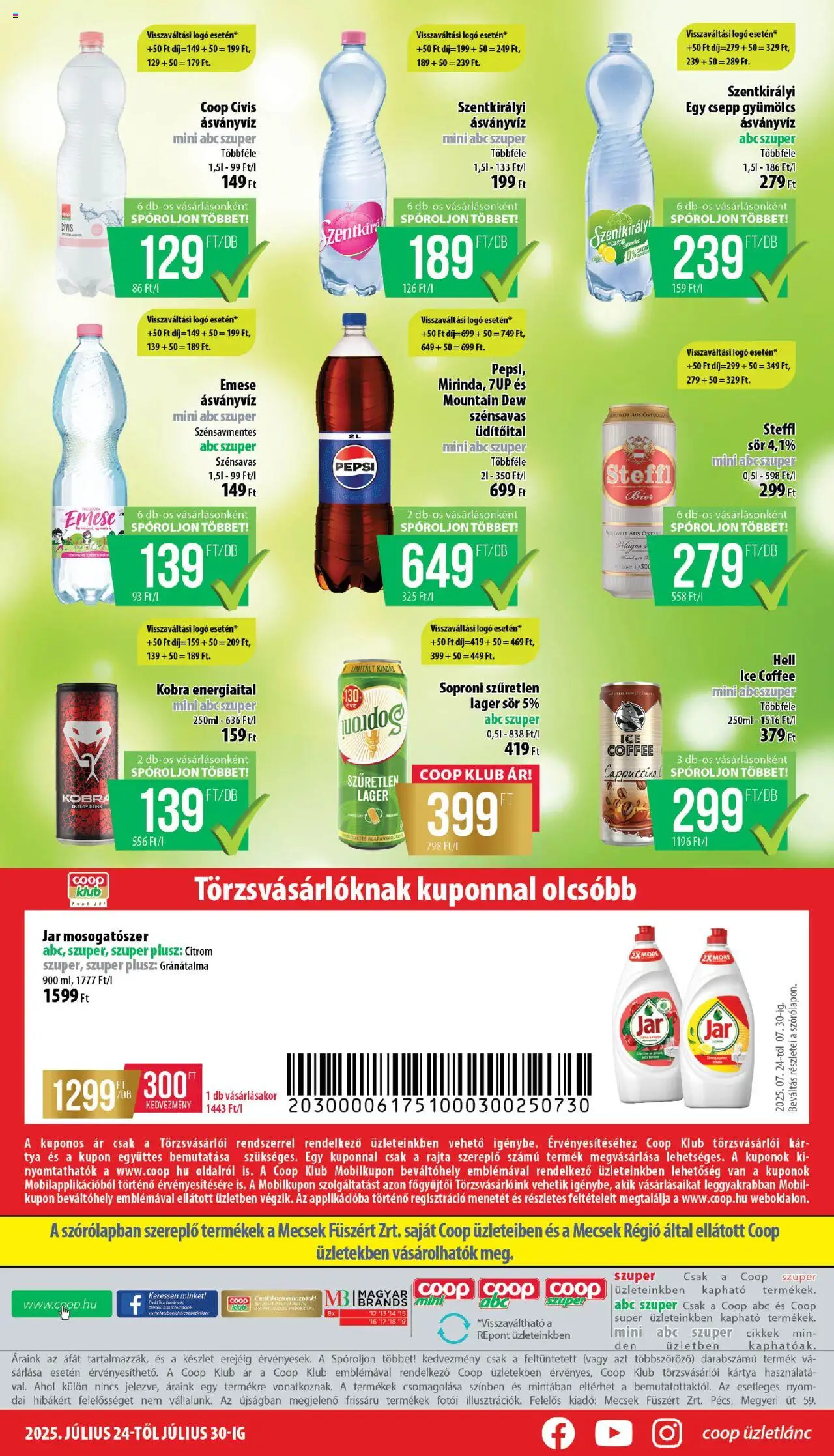 COOP - Mini & Abc & Szuper / Mecsek - 8oldal - érvényes 2025.07.24.-tól