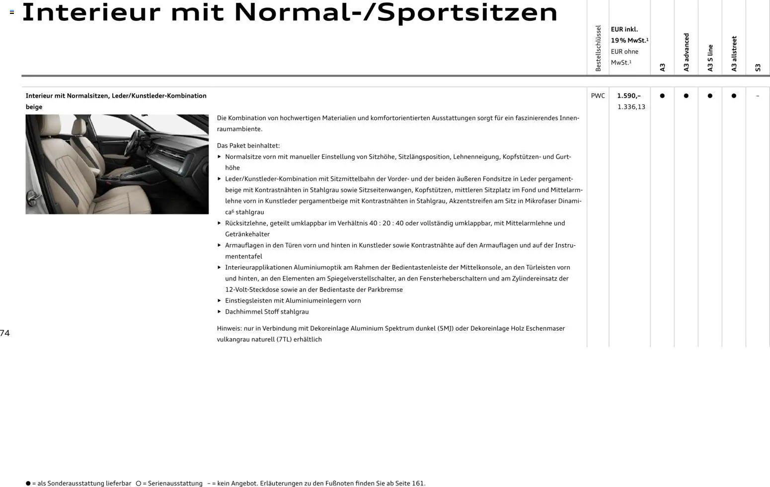 Audi A3 - Seite 74 - gültig ab 28.10.2025