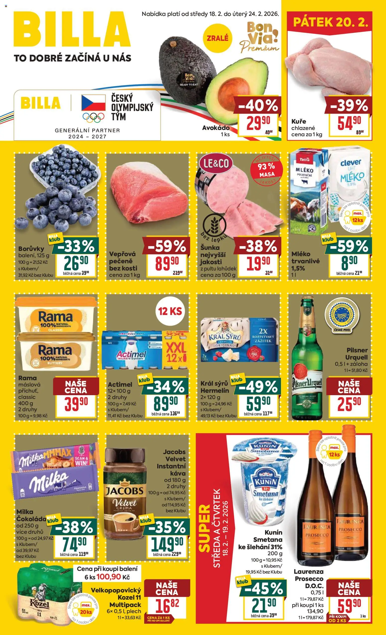 Billa Velký leták - strana 1- platný od 18.02.2026