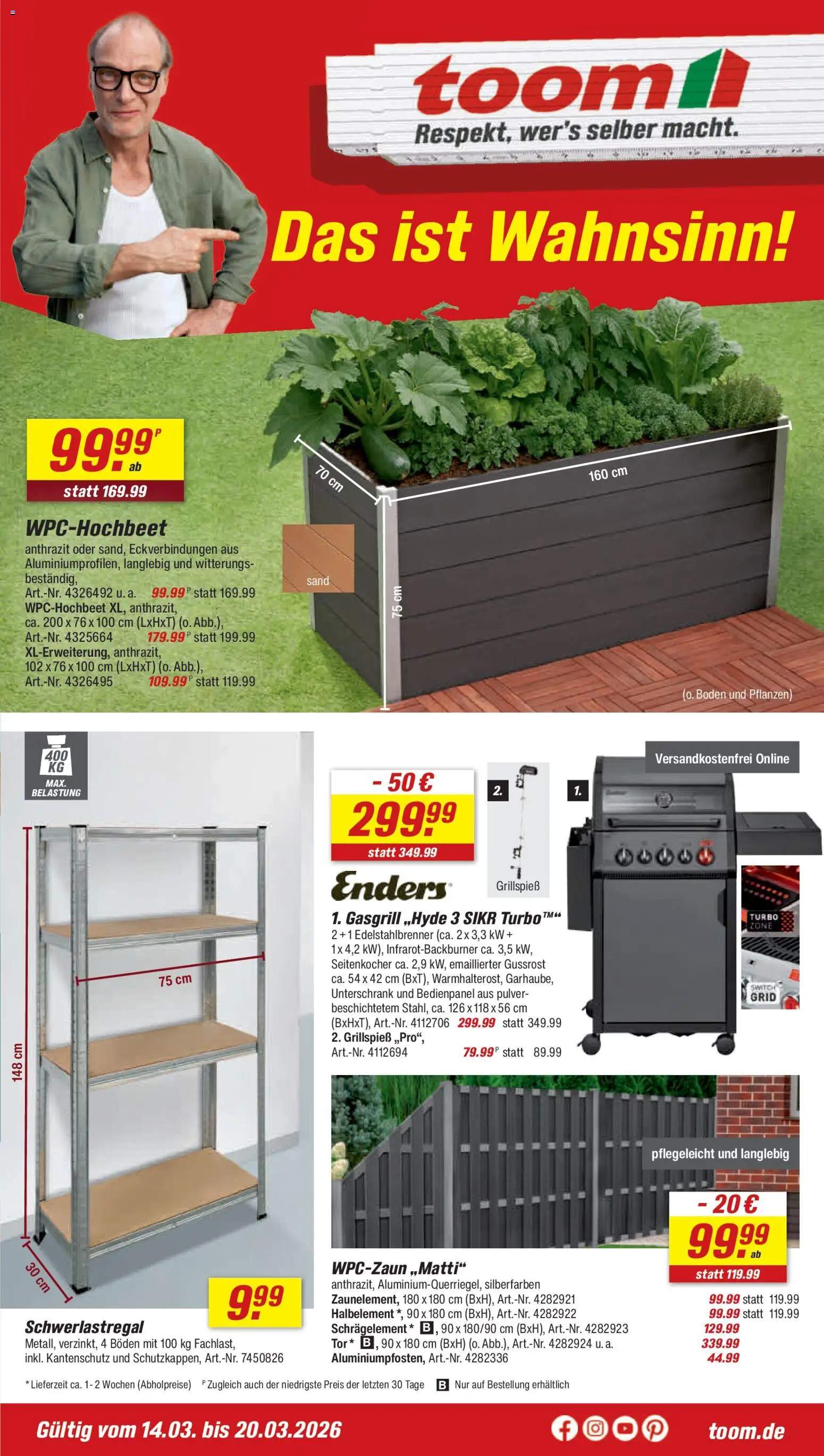 Toom Baumarkt Prospekt 	 - Seite 1 - gültig ab 14.03.2026