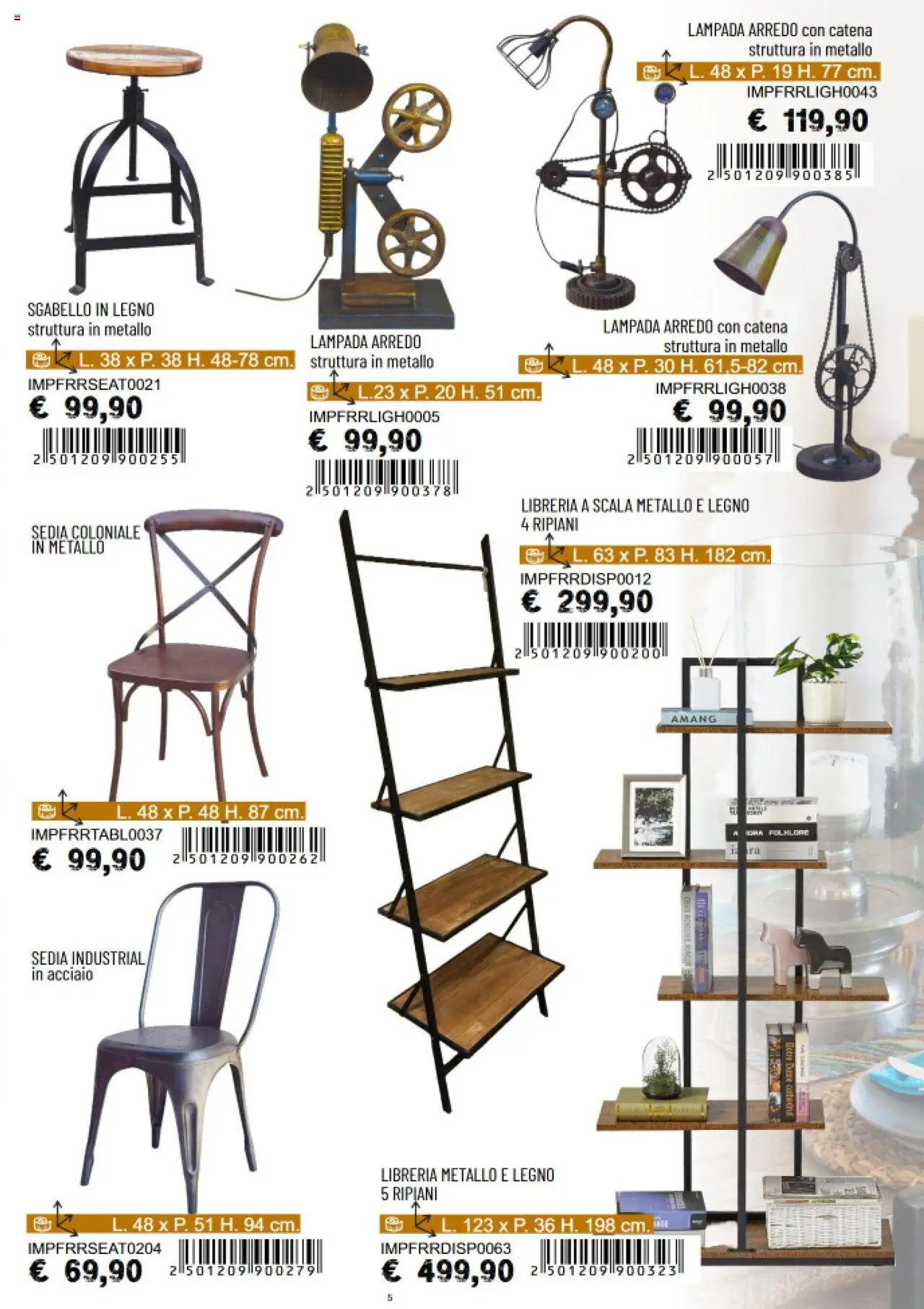 Catalogo - Mobili Etnici in Vero Legno La Prealpina	 - pagina 7 - valido dal 27/09/2024