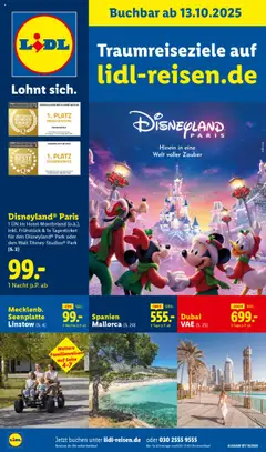 Vorschau Lidl Reisen Oktober/November Reise-Highlights gültig ab 13.10.2025