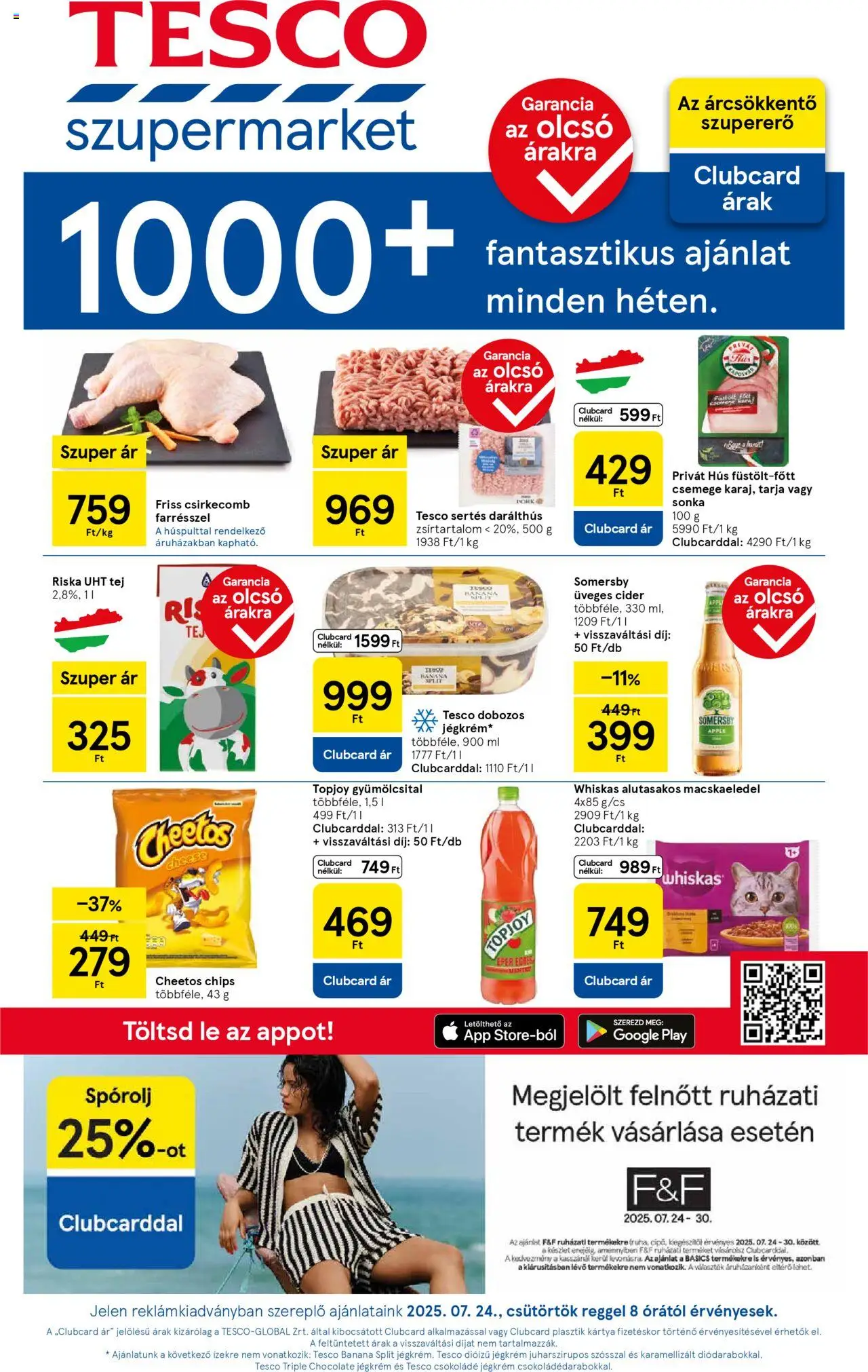 Tesco Szupermarket - Akciós újság  - 1oldal - érvényes 2025.07.24.-tól