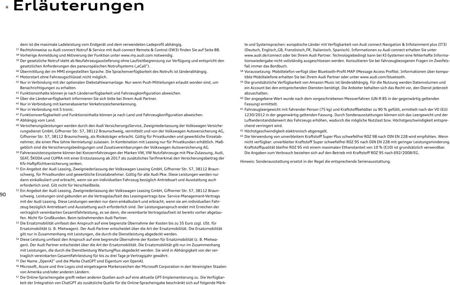 Audi RS 3 Sportback / RS 3 Limousine - Seite 90 - gültig ab 28.10.2025