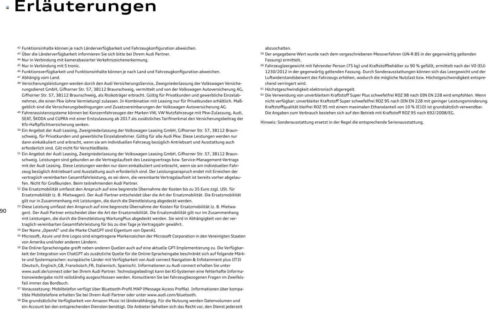 Audi RS 3 Sportback / RS 3 Limousine - Seite 90 - gültig ab 28.10.2025