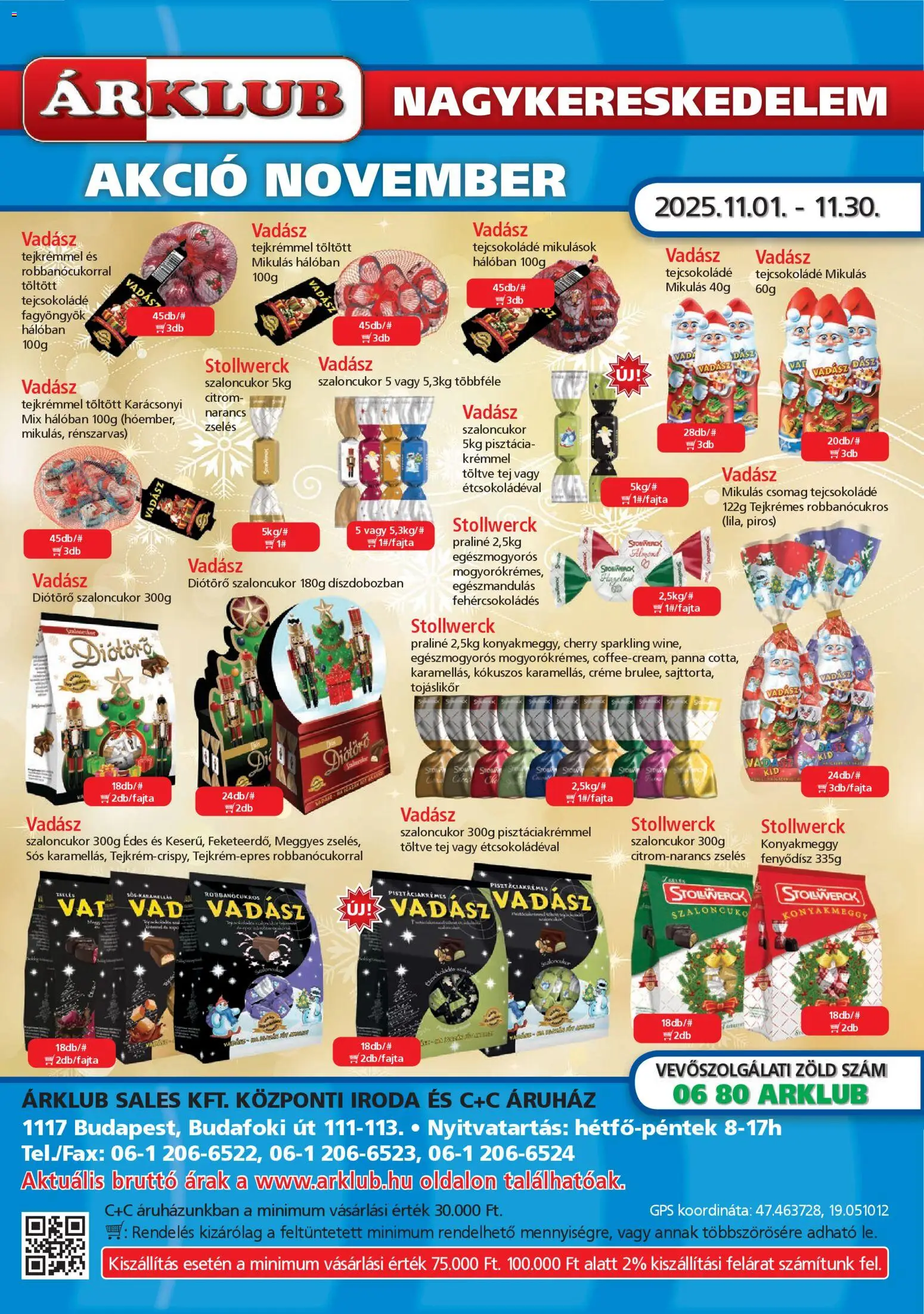 ÁRKLUB Akciós újság - 1oldal - érvényes 2025.11.01.-tól