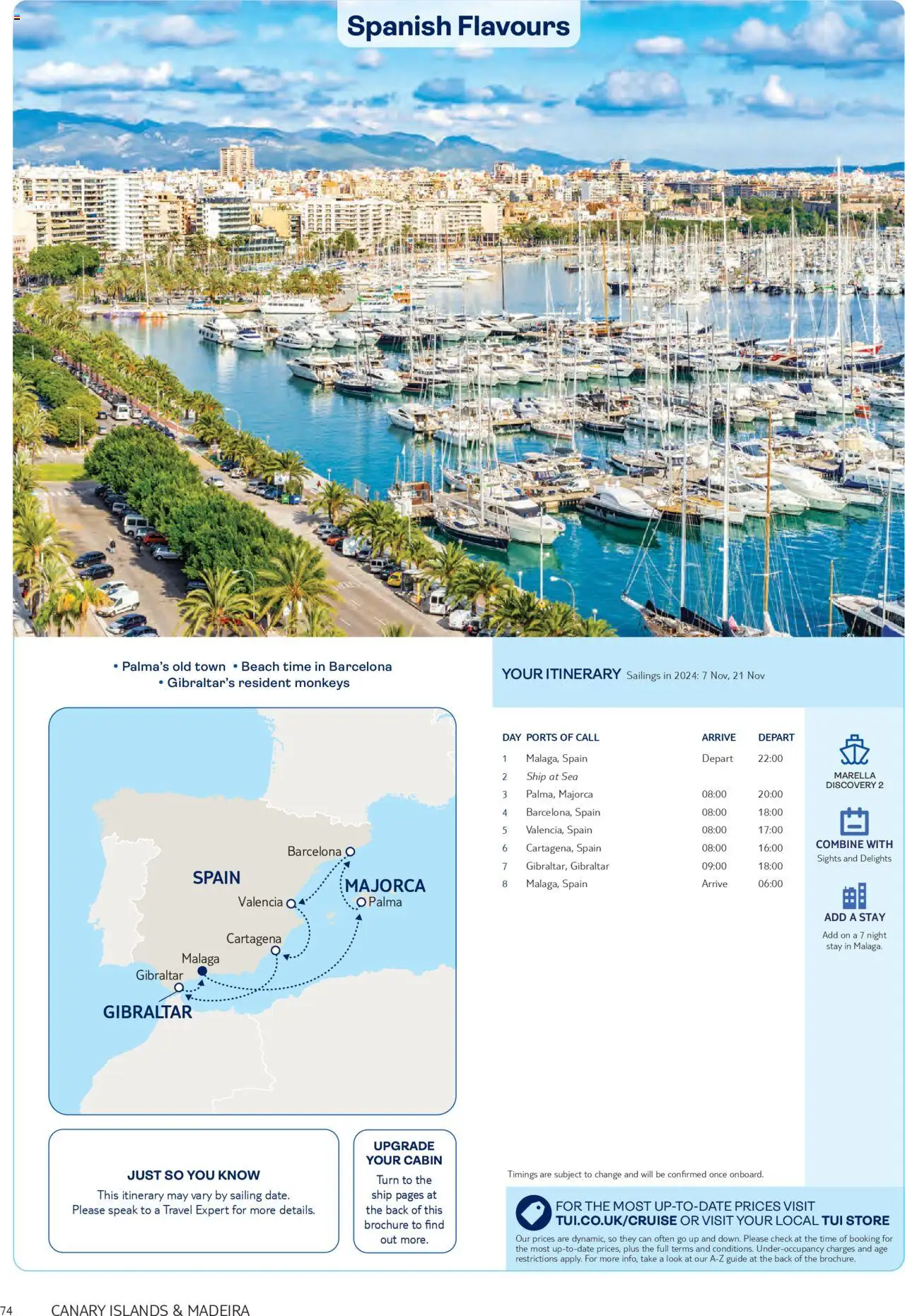 TUI - Marella Cruises - page 74- valid from 01/11/2024