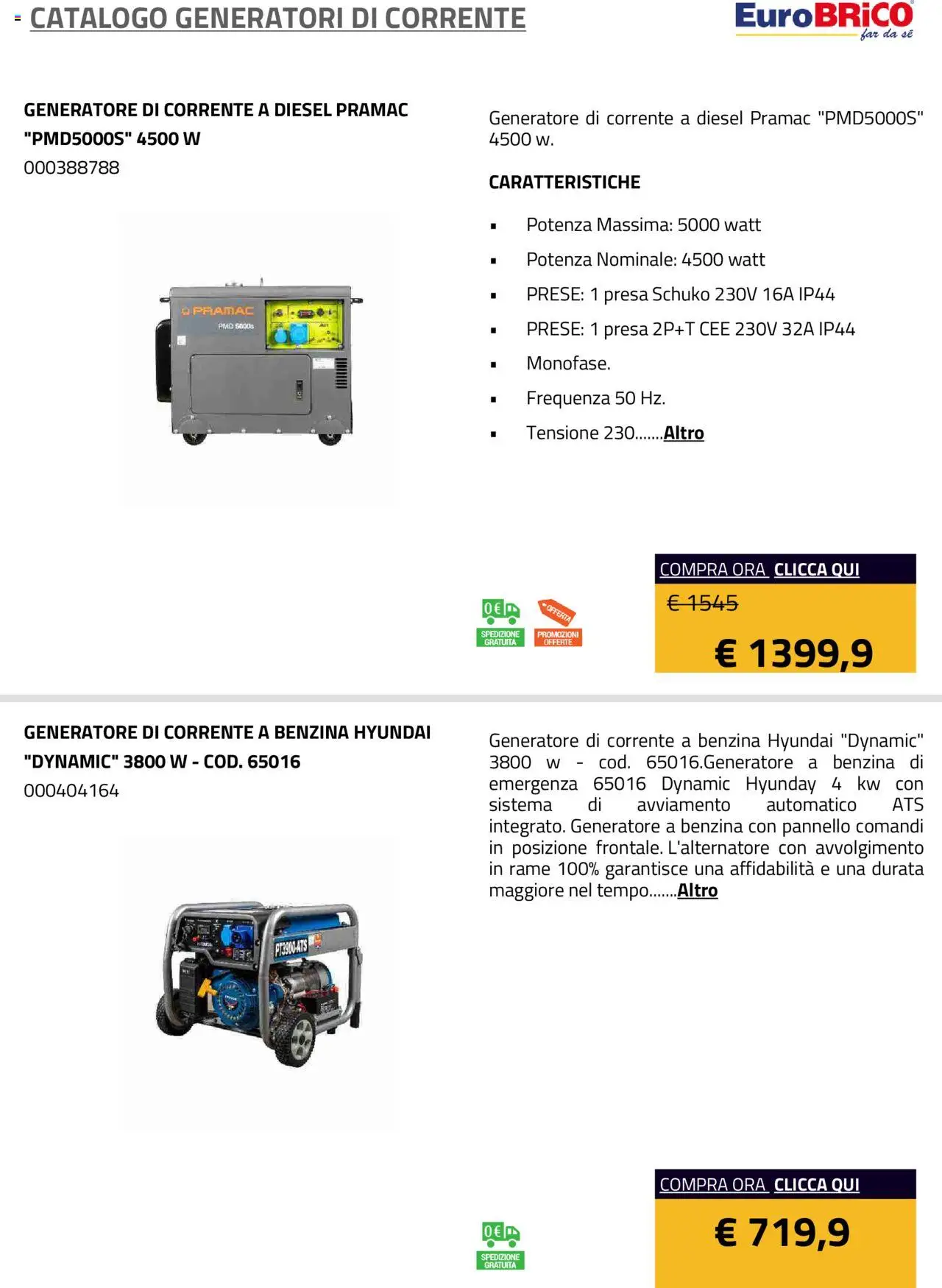Eurobrico Generatori catalogo - pagina 5 - valido dal 23/07/2025