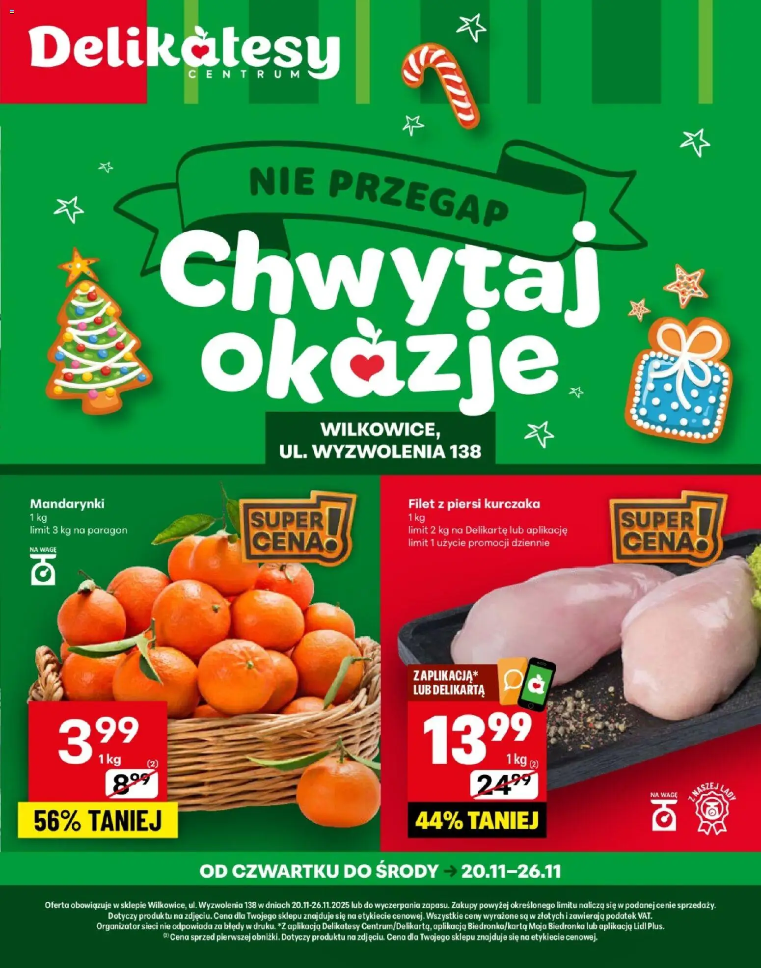 Delikatesy Centrum Gazetka - Wilkowice Otwarcie - strona 1- ważny od 20.11.2025