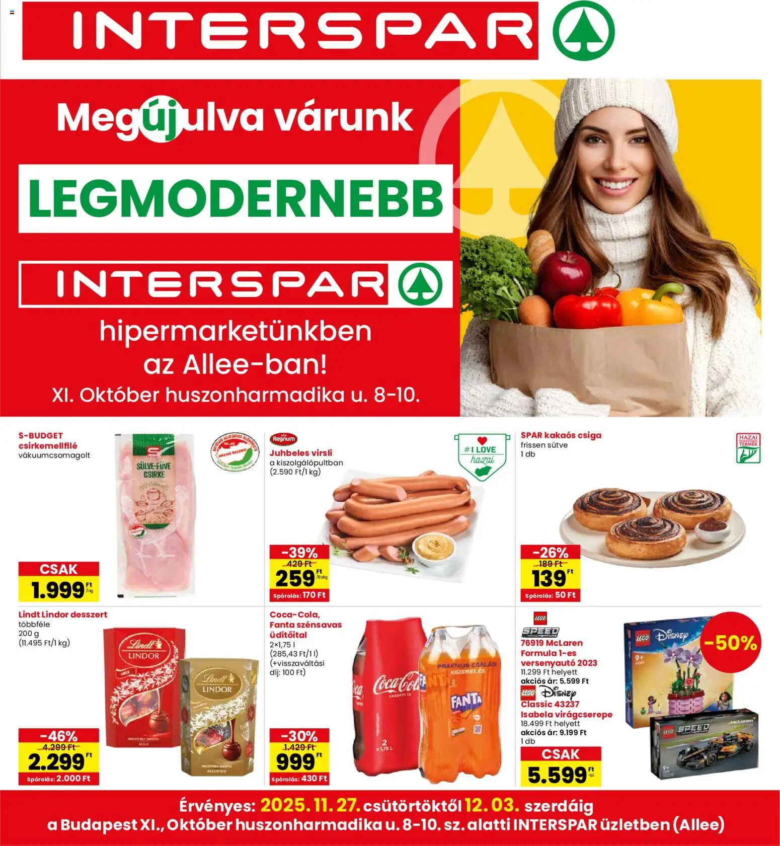 Interspar Allee üzlet megújulás - 1oldal - érvényes 2025.11.27.-tól