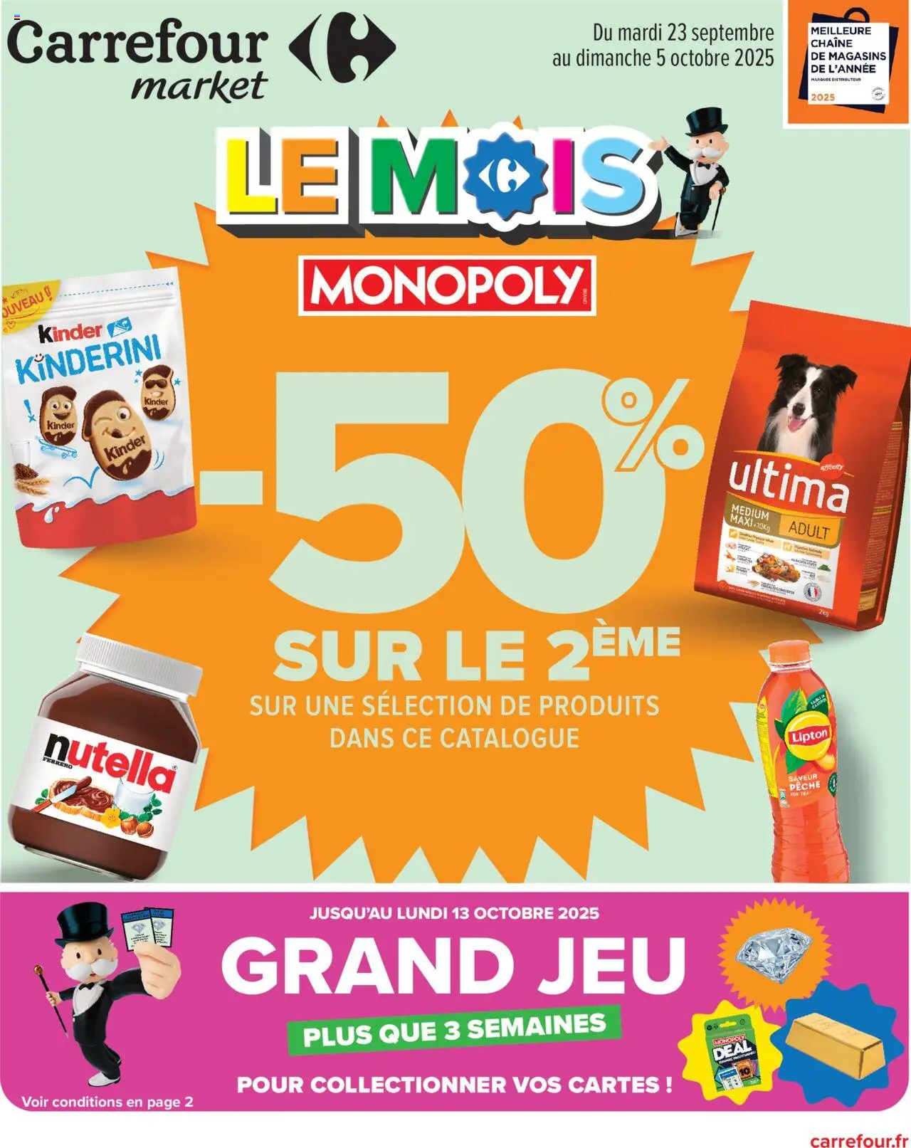 Carrefour Market catalogue le mois monopoly - page 1 - valable à partir du 23/09/2025